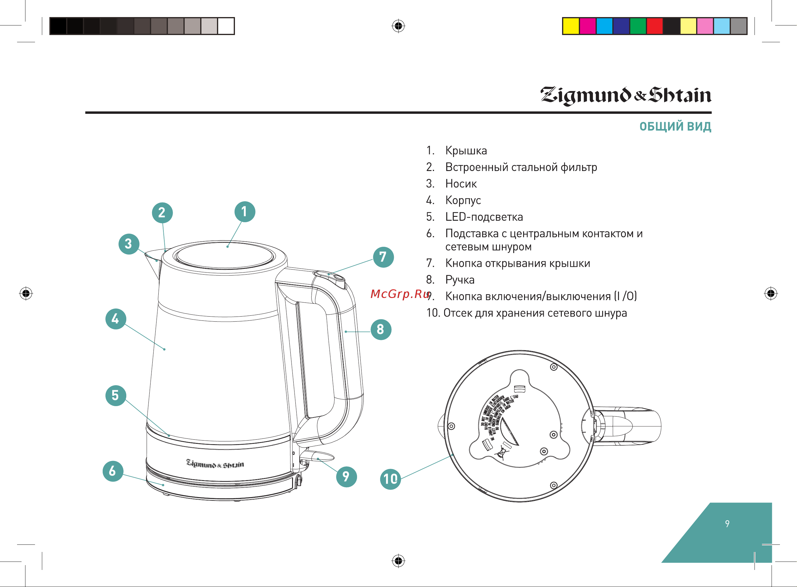 Zigmund & Shtain KE-926 Руководство по эксплуатации онлайн [9/16] 883342