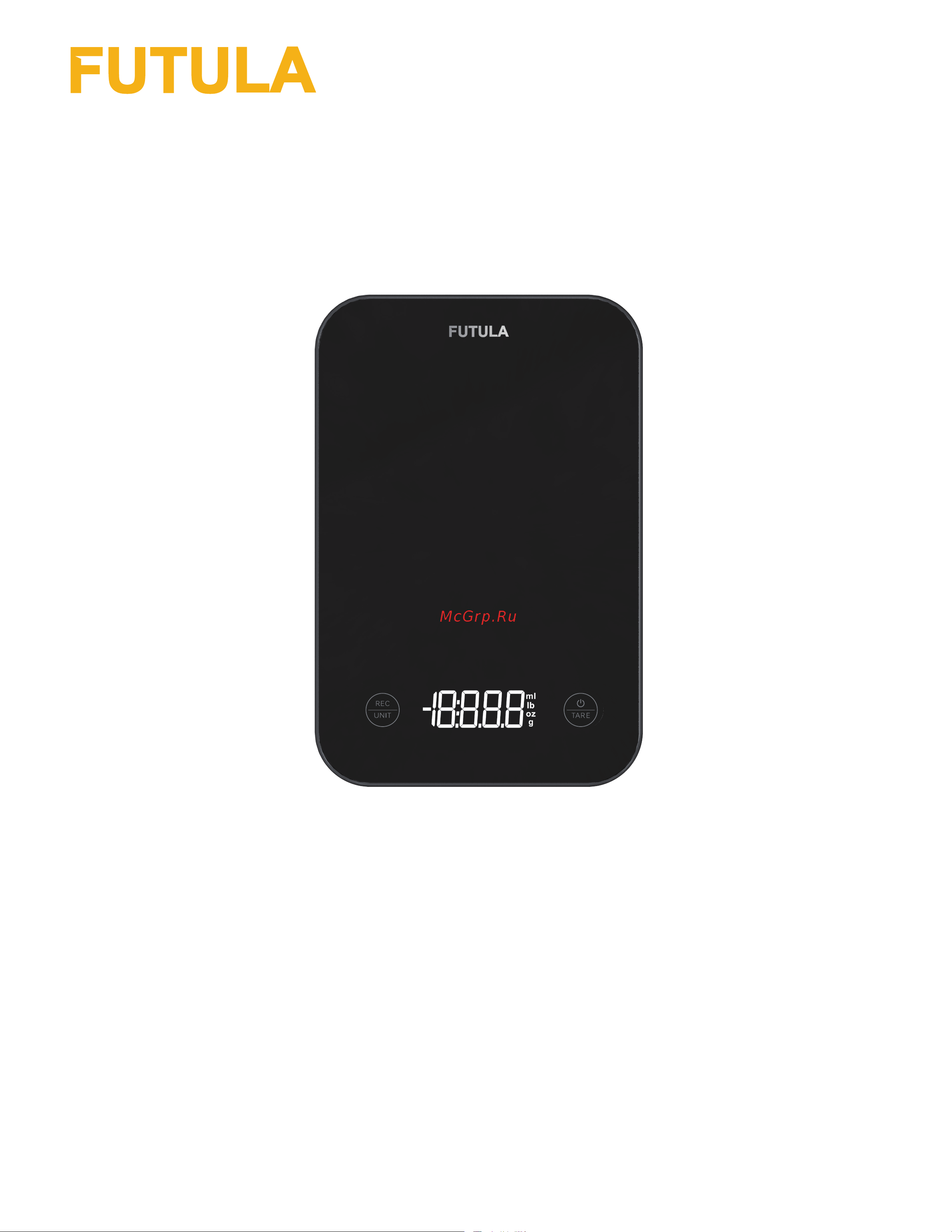 FUTULA Kitchen Scale 5 Black Руководство по эксплуатации онлайн