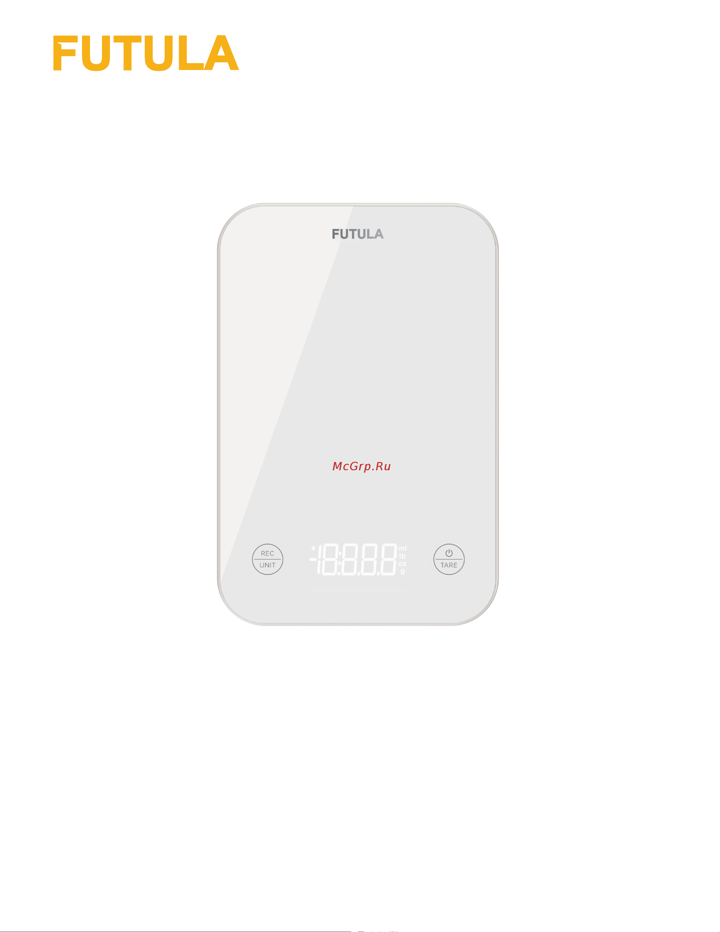 FUTULA Kitchen Scale 5 White Руководство по эксплуатации онлайн