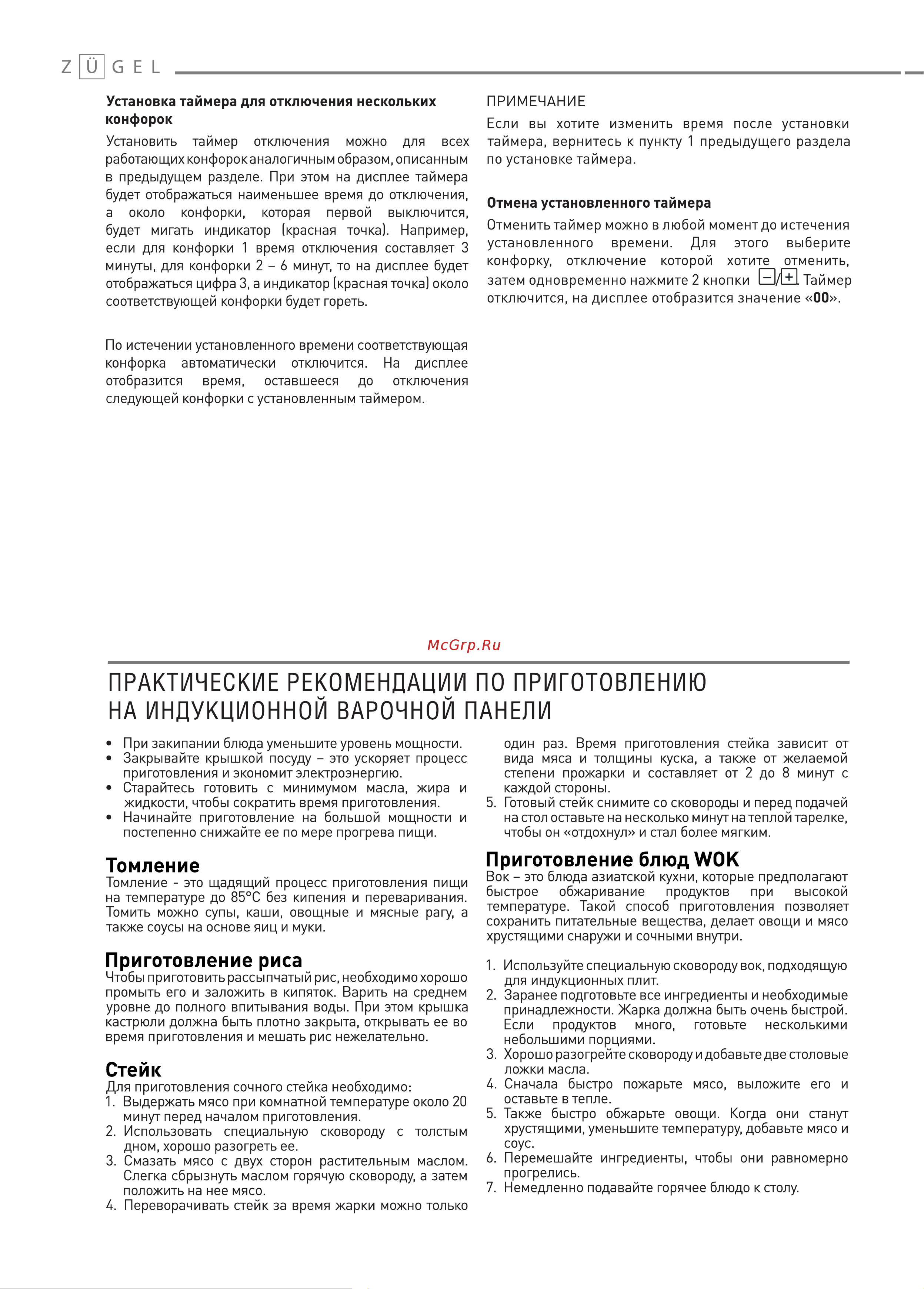 ZUGEL ZIH613B Руководство по эксплуатации онлайн [9/17] 883705