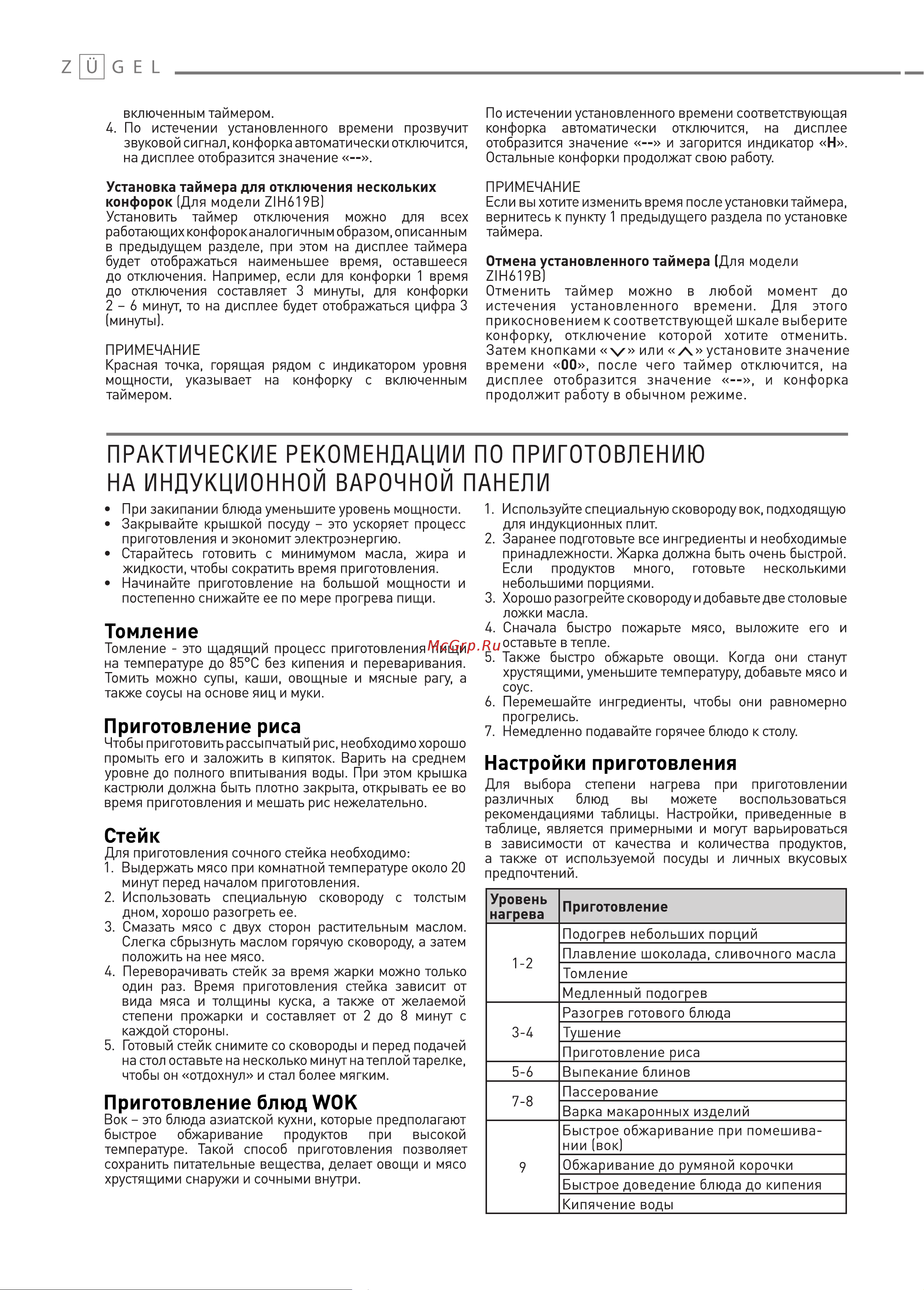 ZUGEL ZIH619B Руководство по эксплуатации онлайн [13/21] 893936