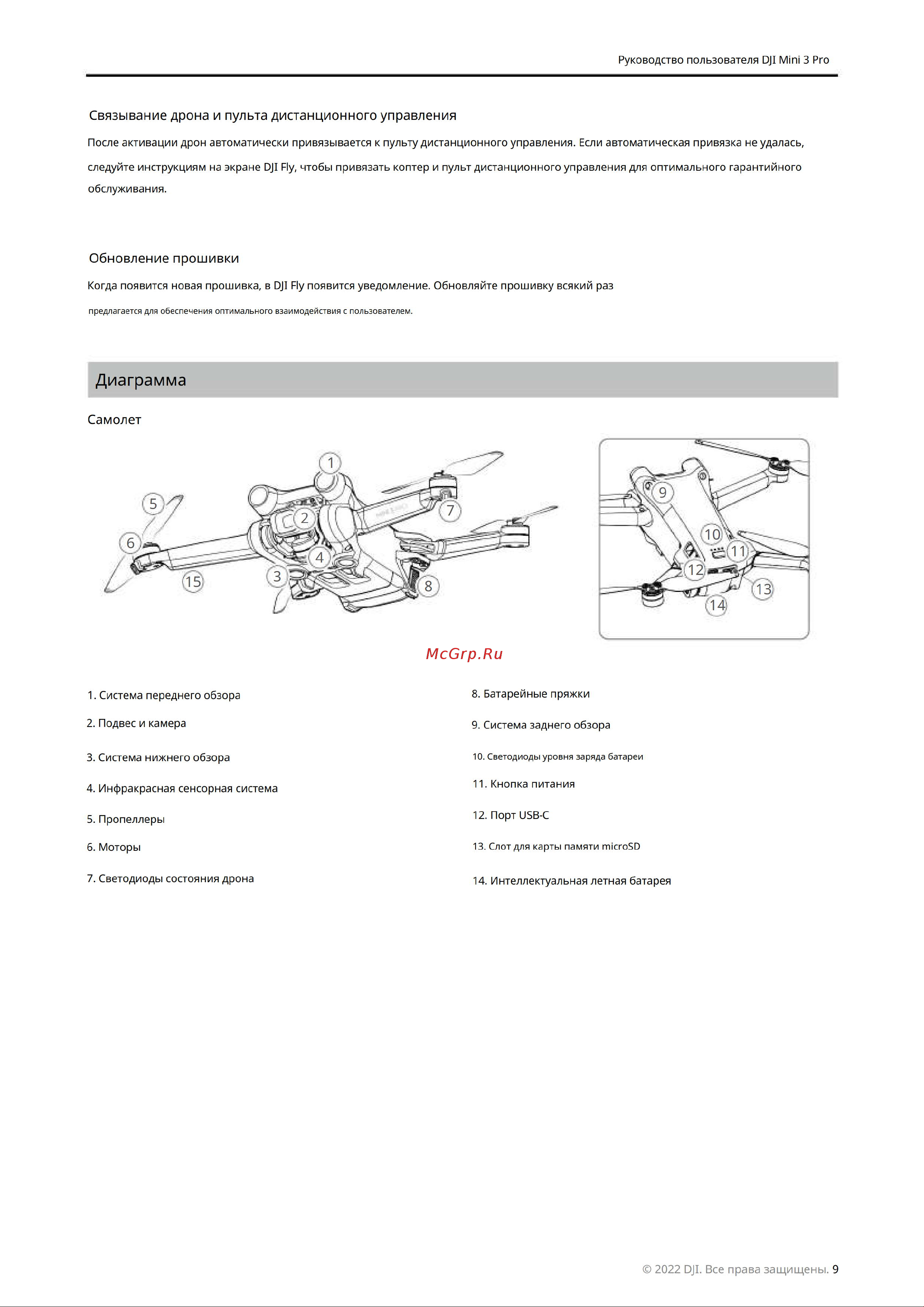 DJI Mini 3 Fly More Combo Руководство по эксплуатации онлайн [10/74] 883758