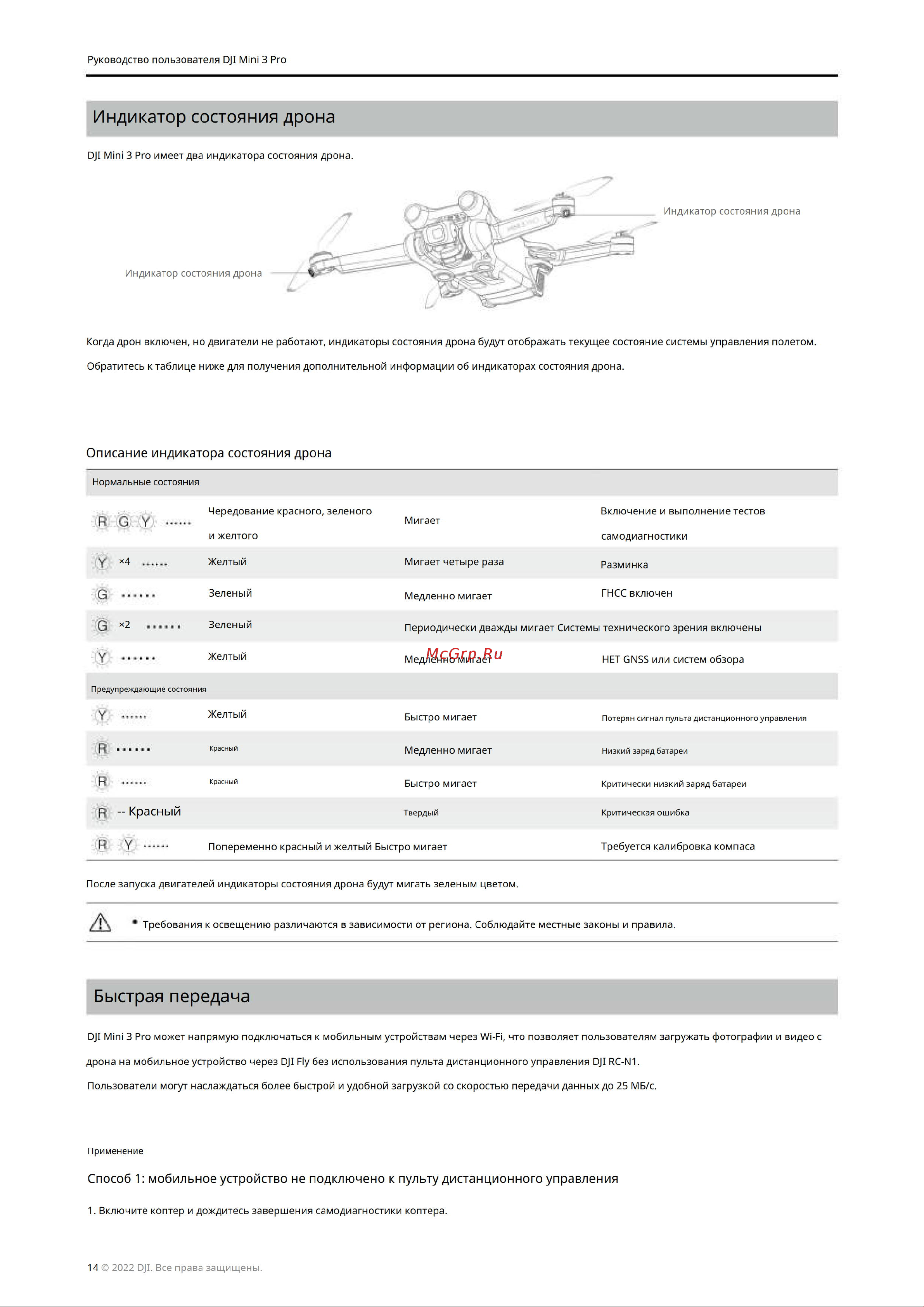 DJI Mini 3 Standart Version Руководство по эксплуатации онлайн [15/74] 883839