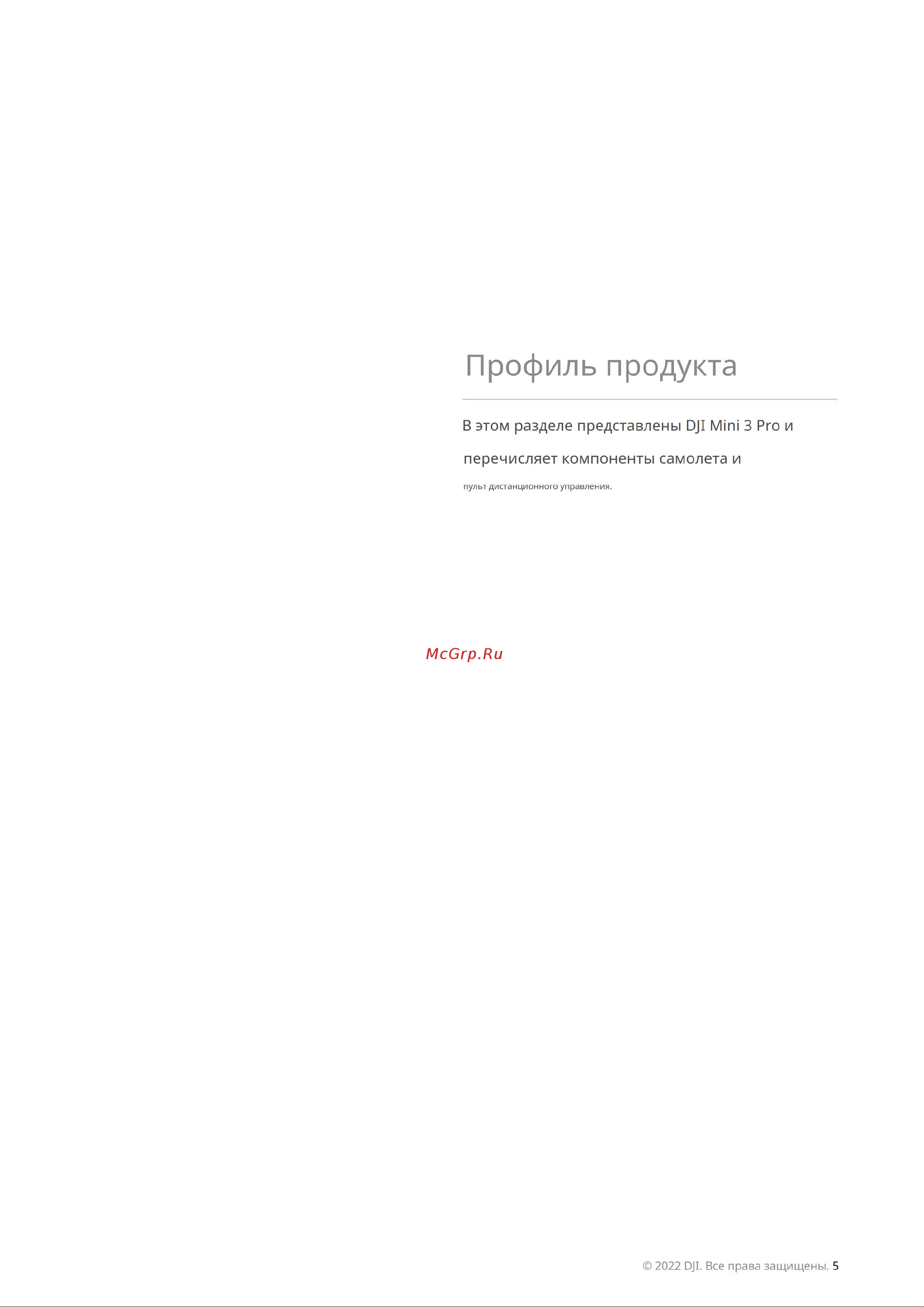 DJI Mini 3 Standart Version Руководство по эксплуатации онлайн [6/74] 883839