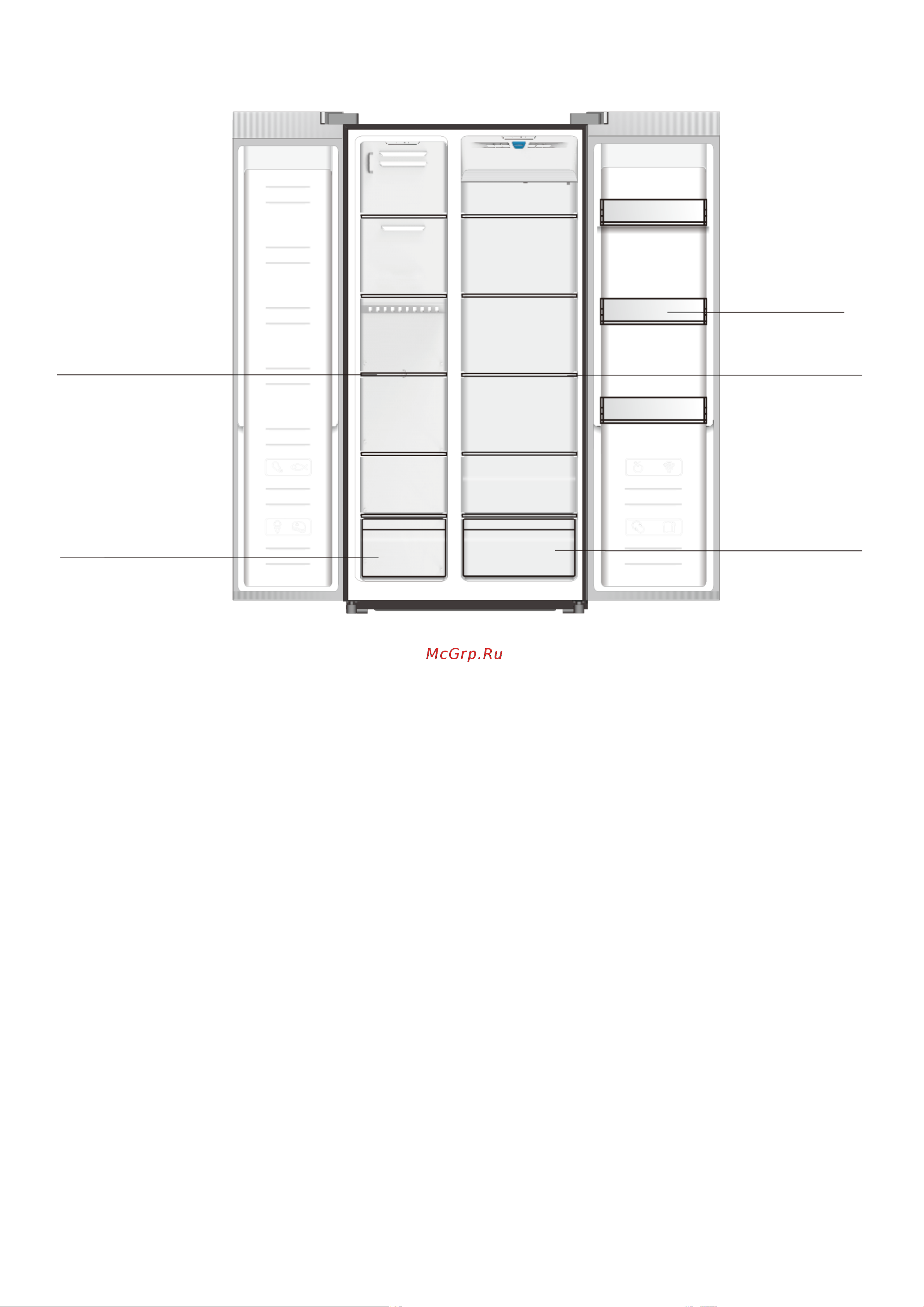 Weissgauff WSBS 600 NoFrost Inverter Beige Руководство по эксплуатации онлайн [3/10] 883892