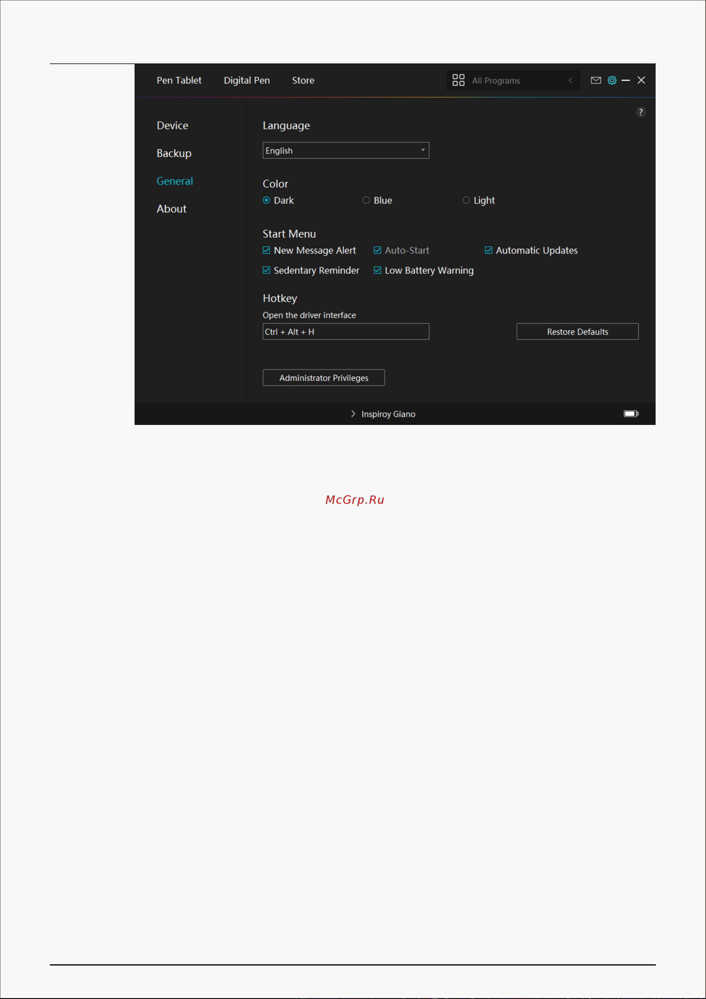 Huion Inspiroy Giano G930L Руководство по эксплуатации онлайн [38/43] 883999
