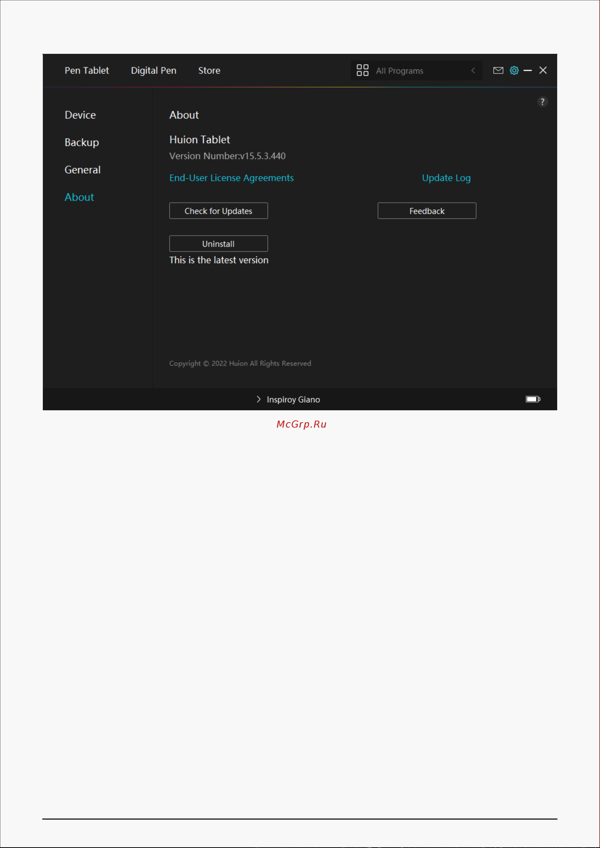 Huion Inspiroy Giano G930L Руководство по эксплуатации онлайн [39/43] 883999
