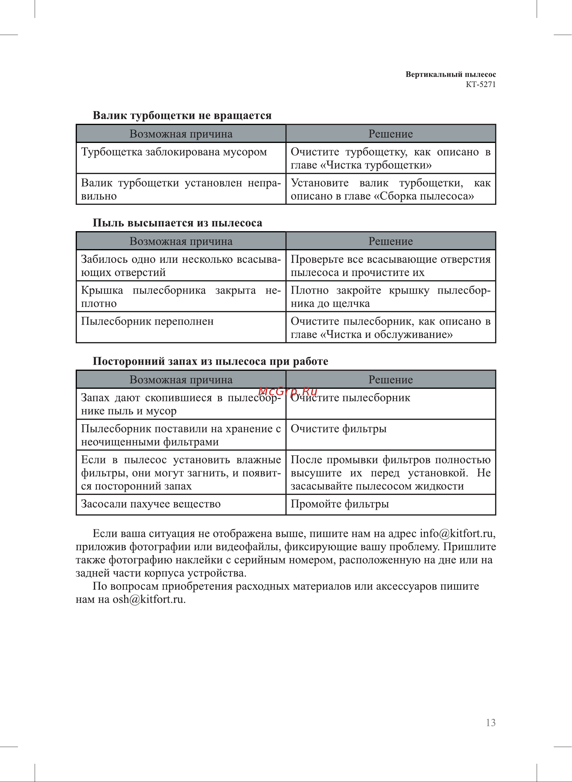 Kitfort КТ-5271 Руководство по эксплуатации онлайн [13/20] 884039