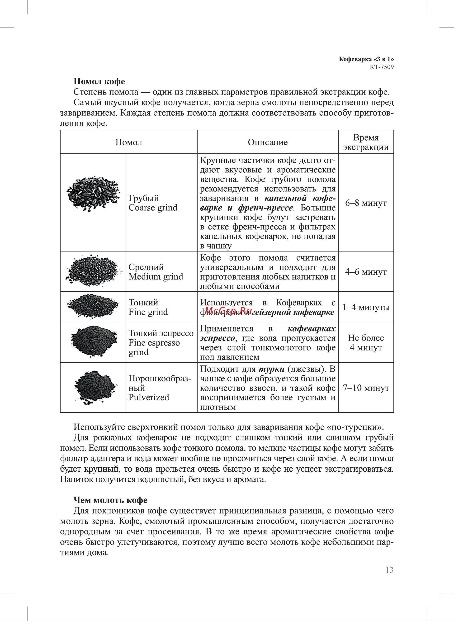 Kitfort КТ-7509 Руководство по эксплуатации онлайн [13/24] 884138