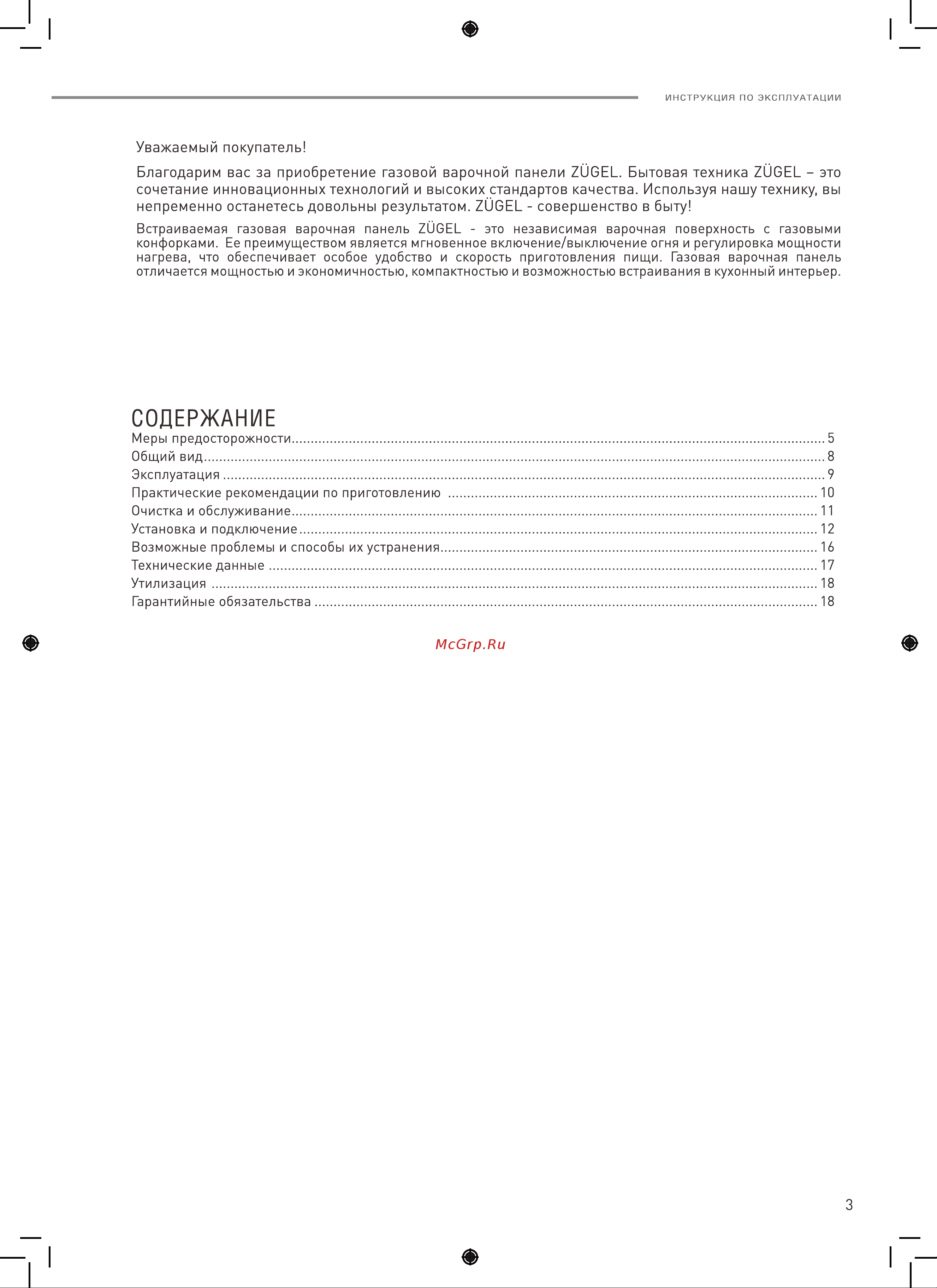 ZUGEL ZGH602X Руководство по эксплуатации онлайн [2/17] 884216