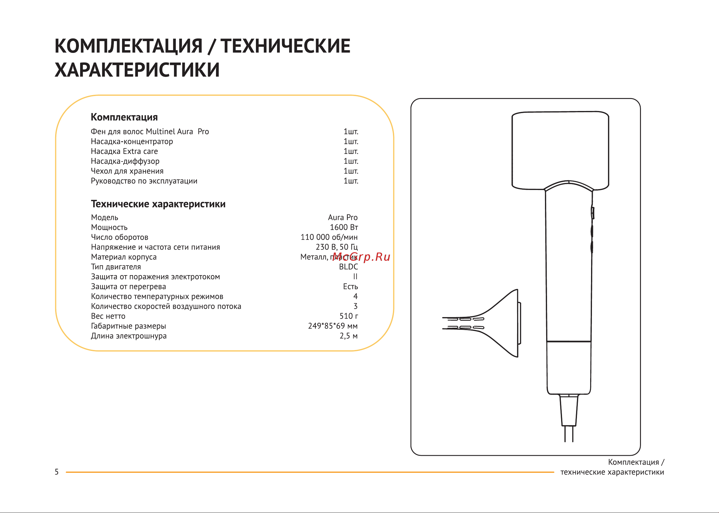 Multinel Aura Pro Руководство по эксплуатации онлайн [5/15] 884379