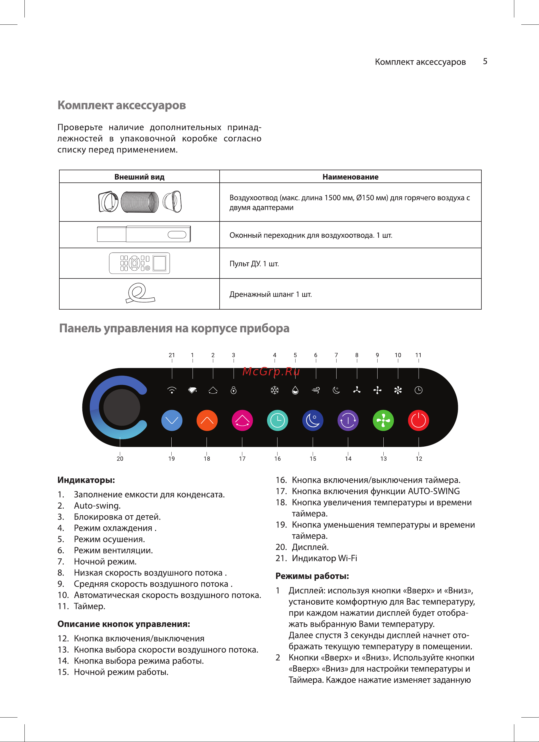 Ballu BPAC-10 EPB/N6 black Руководство по эксплуатации онлайн [5/20] 884492