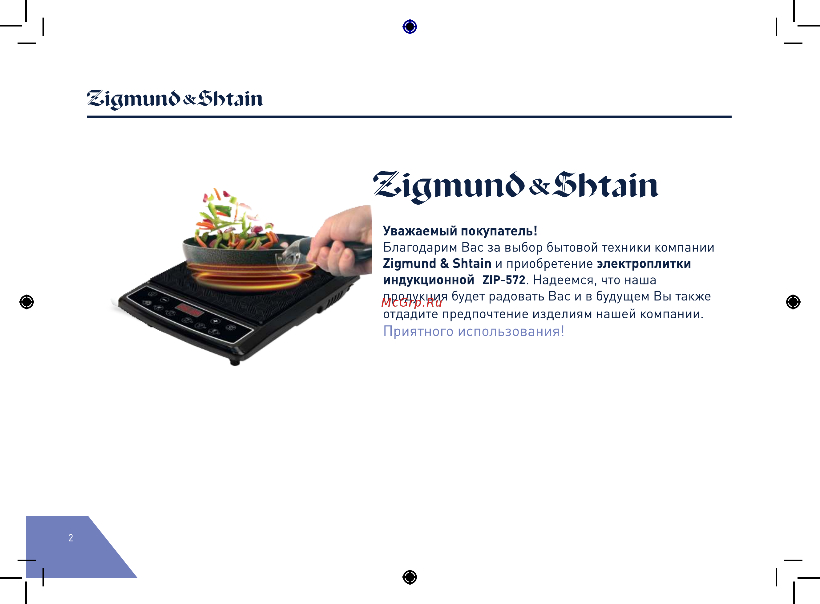 Zigmund & Shtain ZIP-572 Руководство по эксплуатации онлайн [2/24] 884537