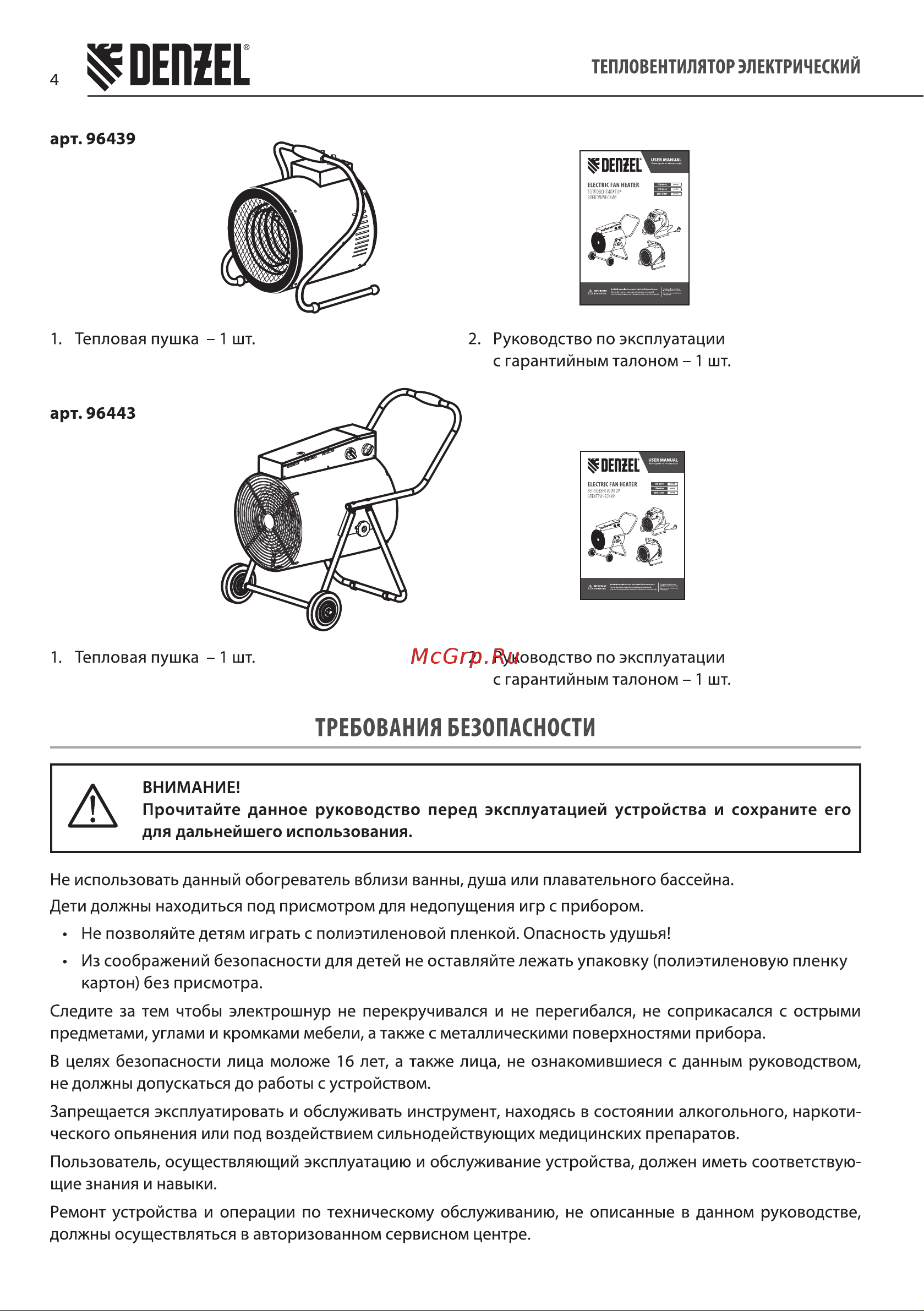 Denzel SFH-9000 Руководство по эксплуатации онлайн [4/16] 884944