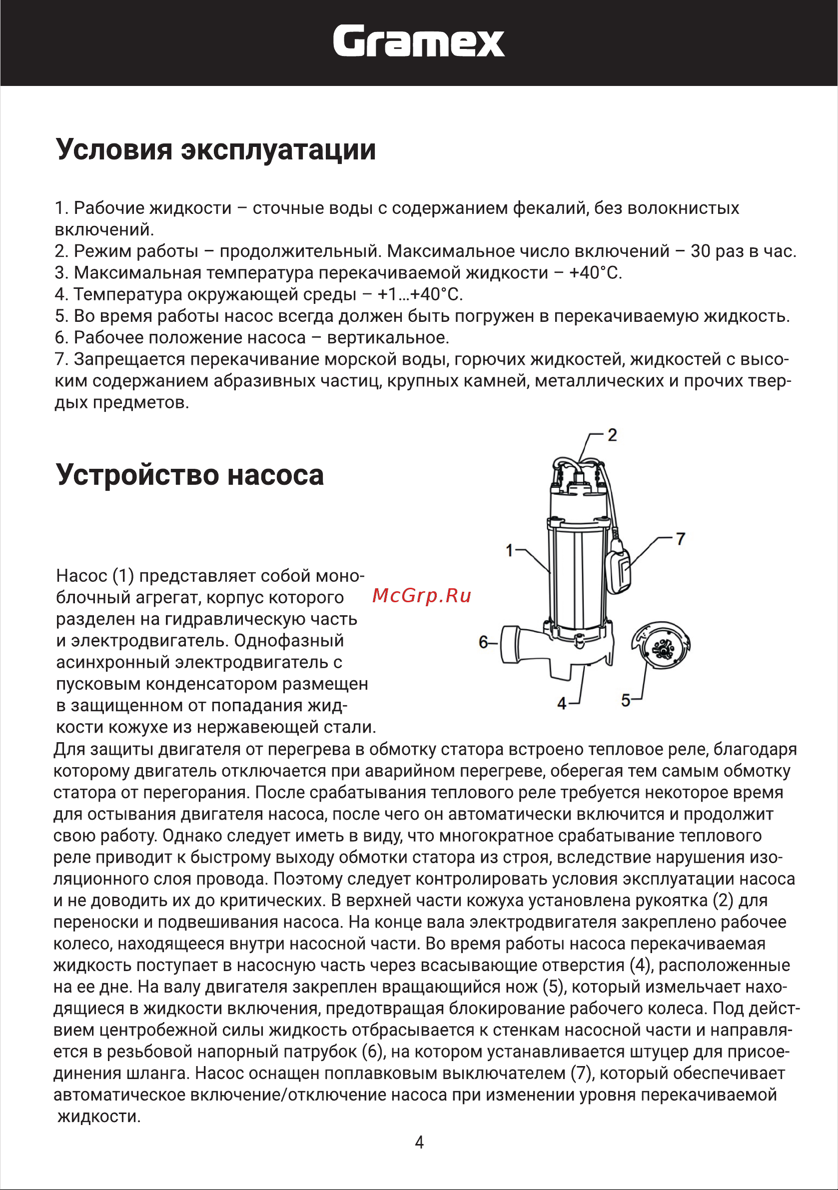 GRAMEX SP-950 Руководство по эксплуатации онлайн [4/10] 885075