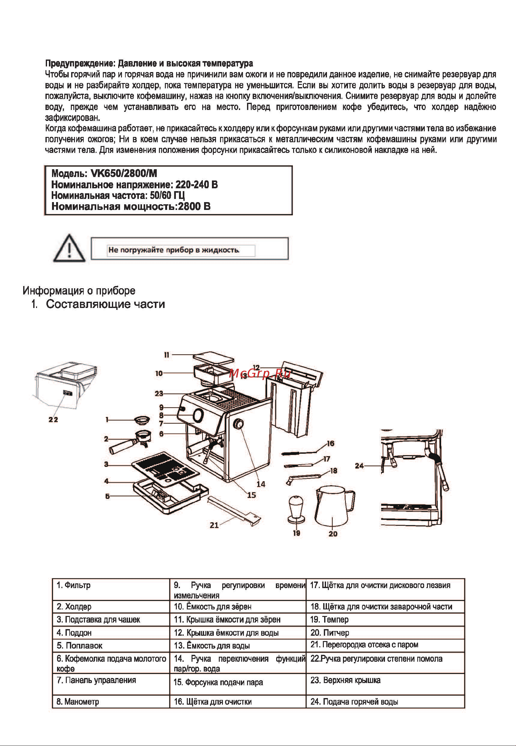 Vatten VK650/2800/M Руководство по эксплуатации онлайн [4/35] 885098