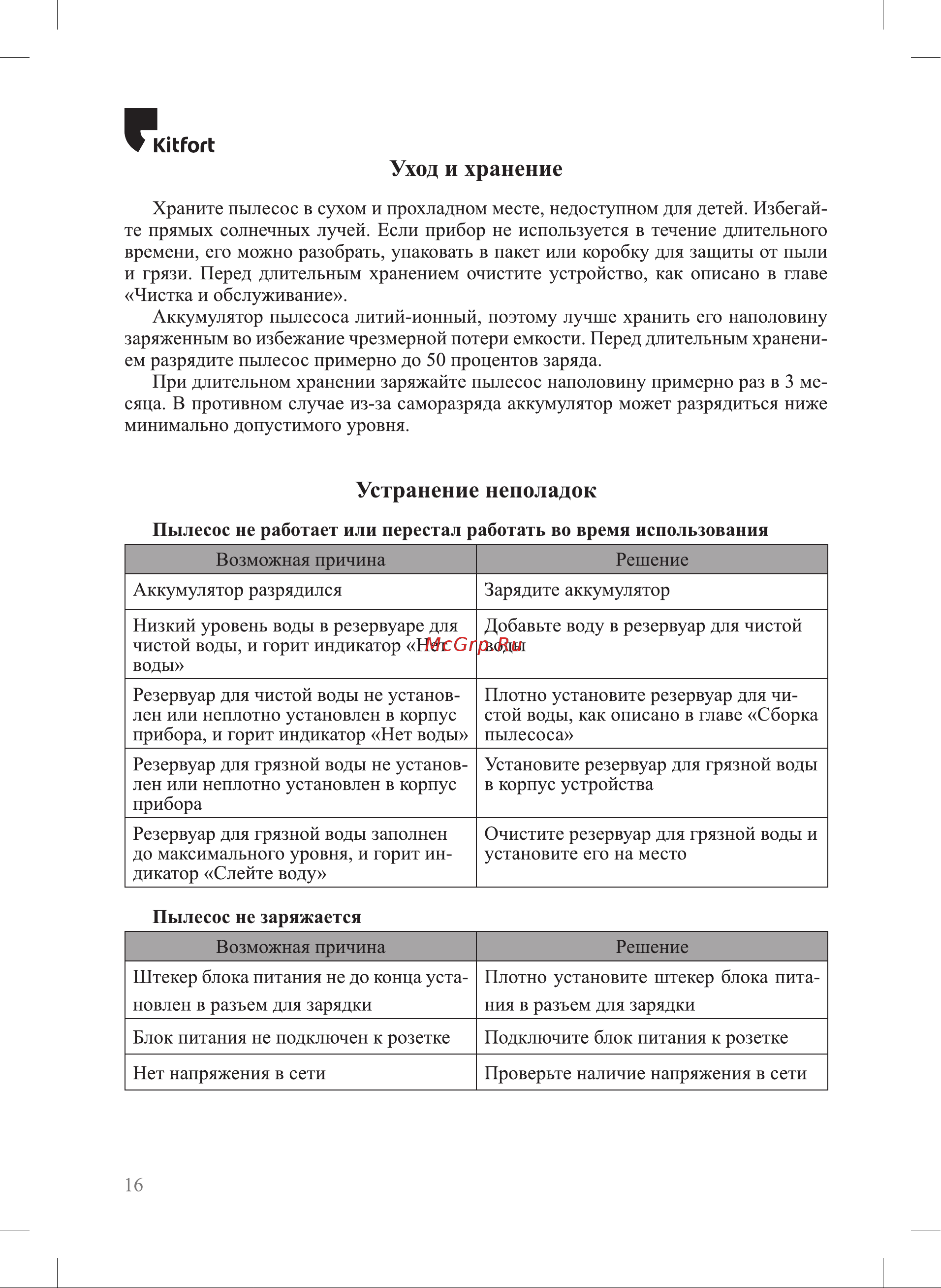 Kitfort КТ-5176 Руководство по эксплуатации онлайн [16/24] 885622