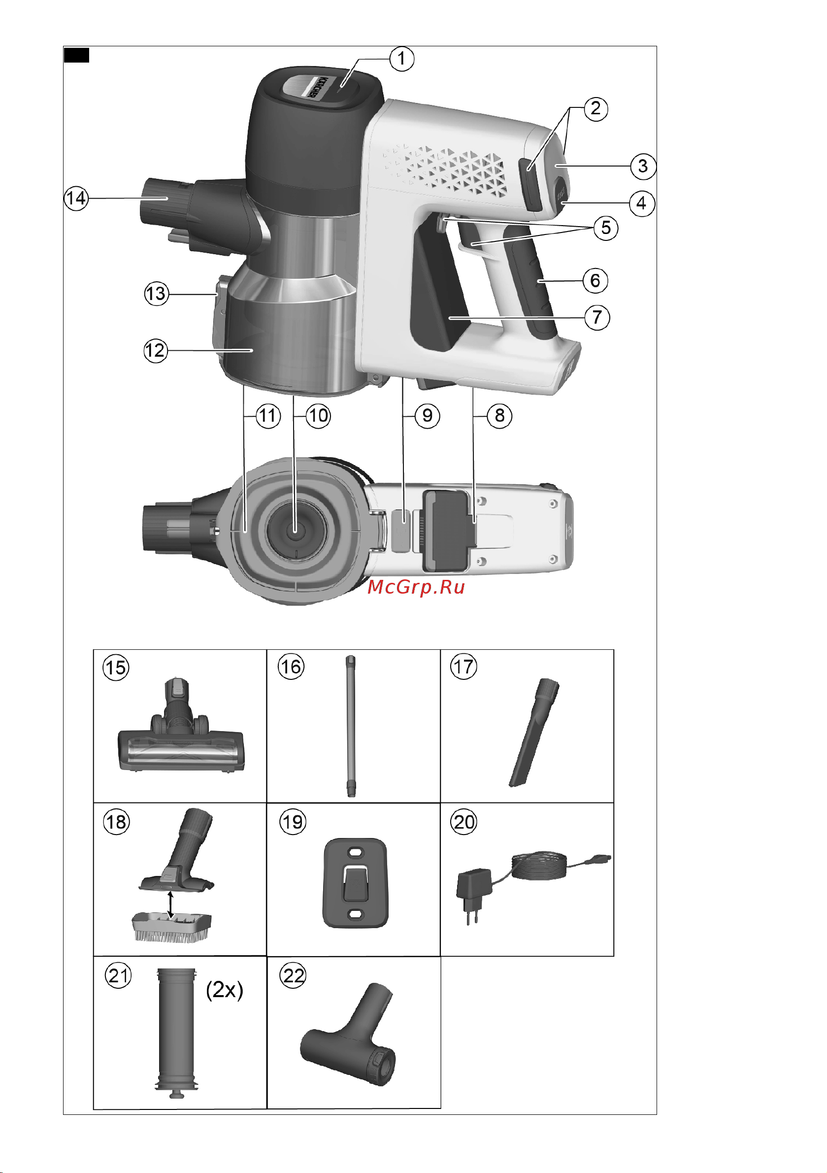 Karcher VC 4 Cordless myHome 1.198-620.0 Руководство по эксплуатации онлайн [2/148] 885828