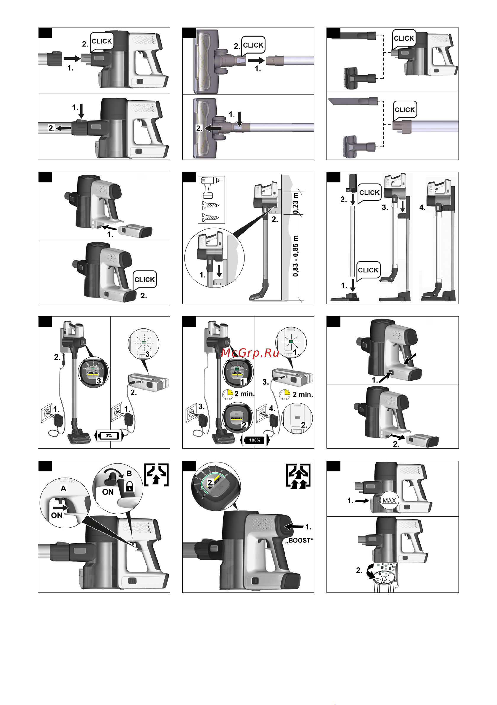 Karcher VC 6 Cordless ourFamily Car Руководство по эксплуатации онлайн [3/184] 885942