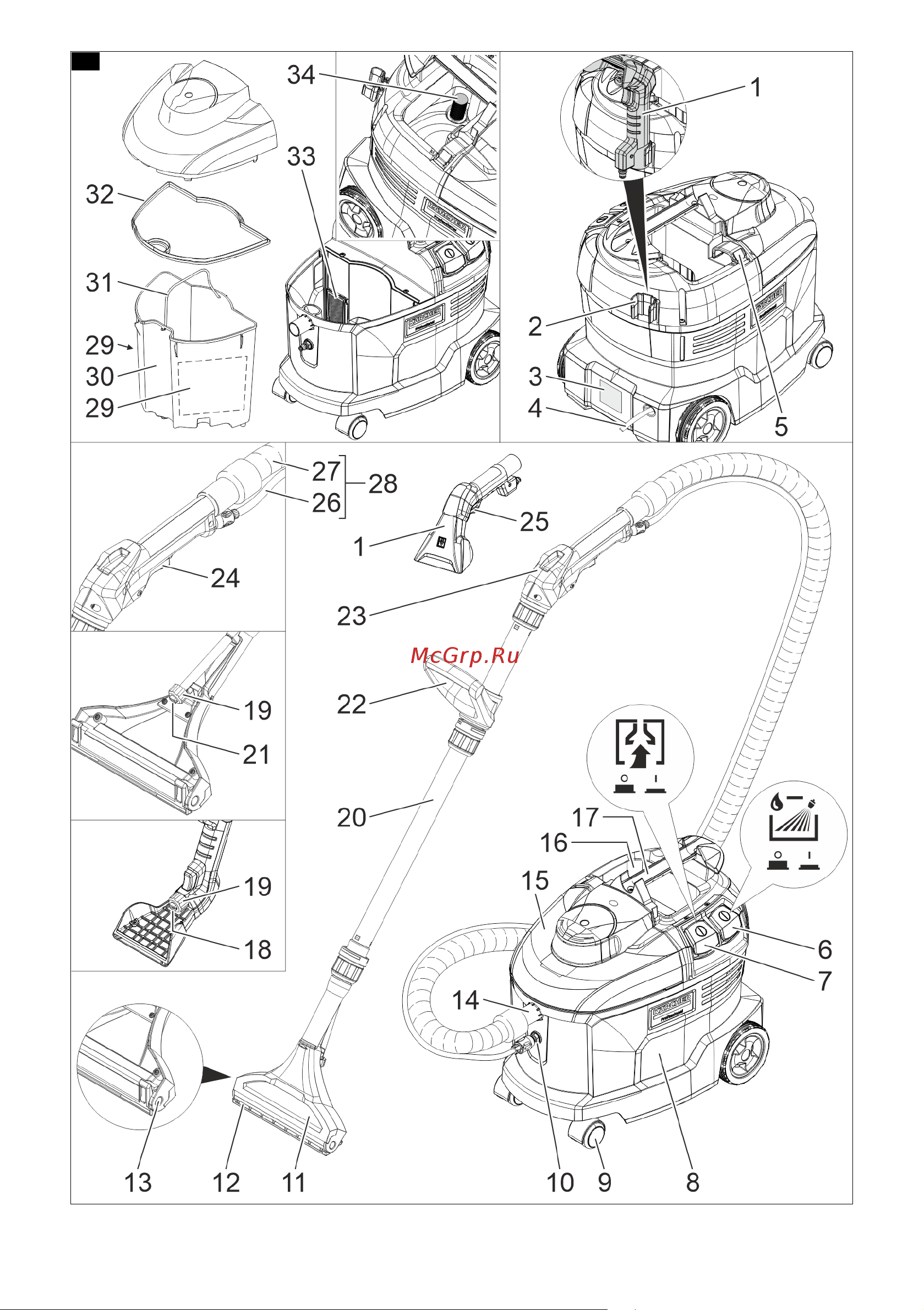 Karcher Puzzi 8/1 C Adv Руководство по эксплуатации онлайн [3/136] 885943