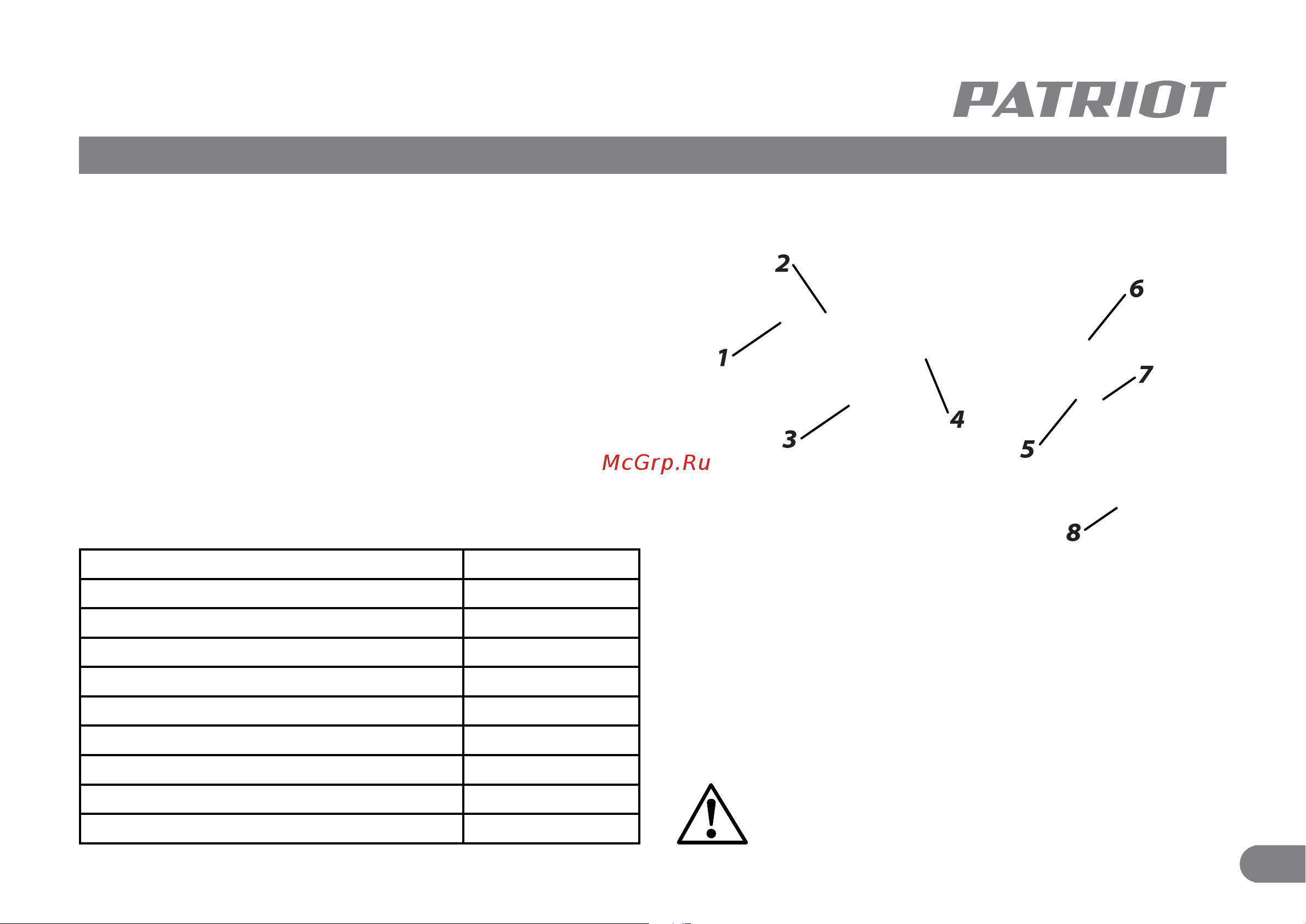 Patriot RH 262 Руководство по эксплуатации онлайн [4/10] 886152