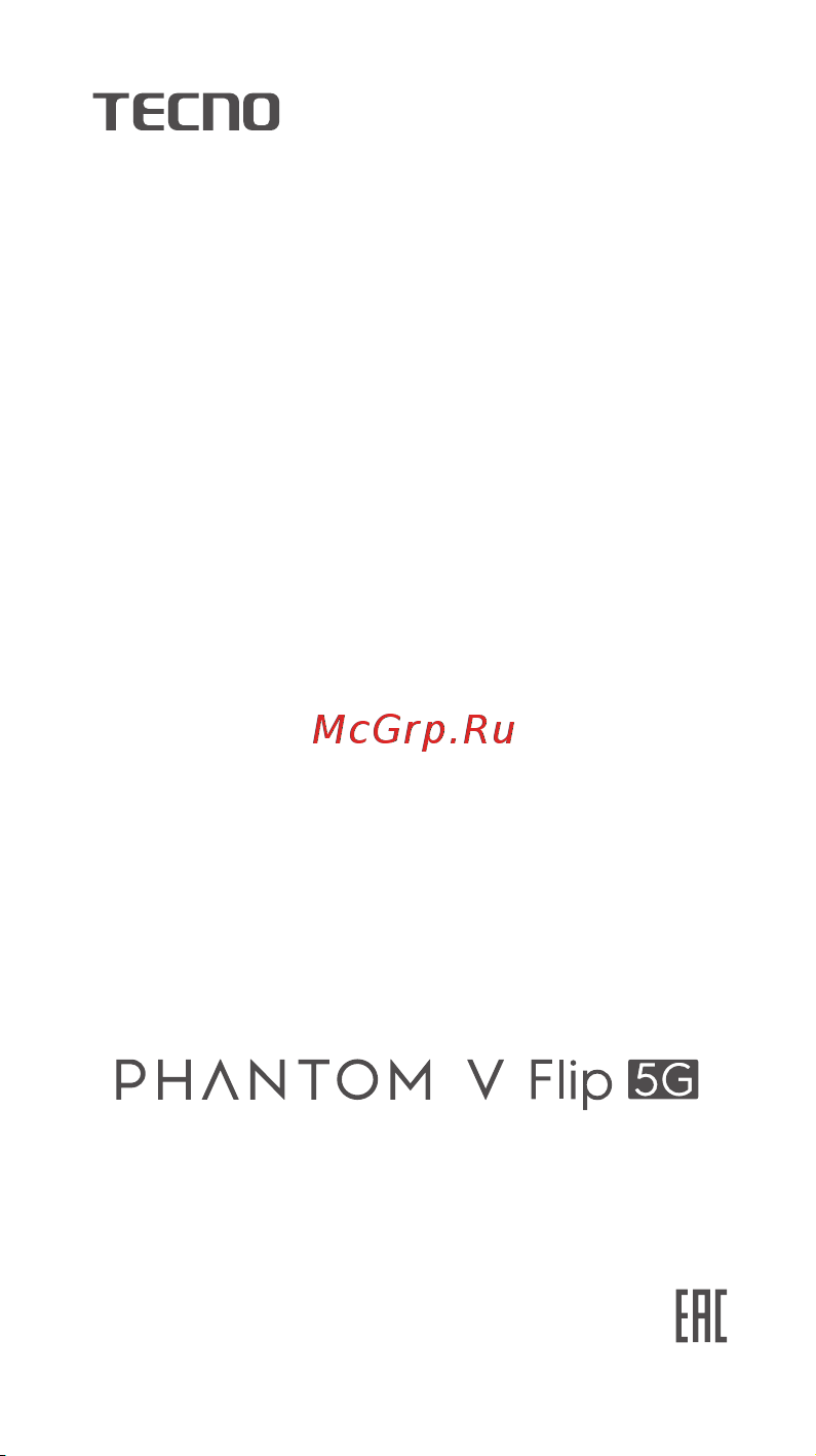 Tecno PHANTOM V Flip 5G 8/256GB Black Руководство по эксплуатации онлайн