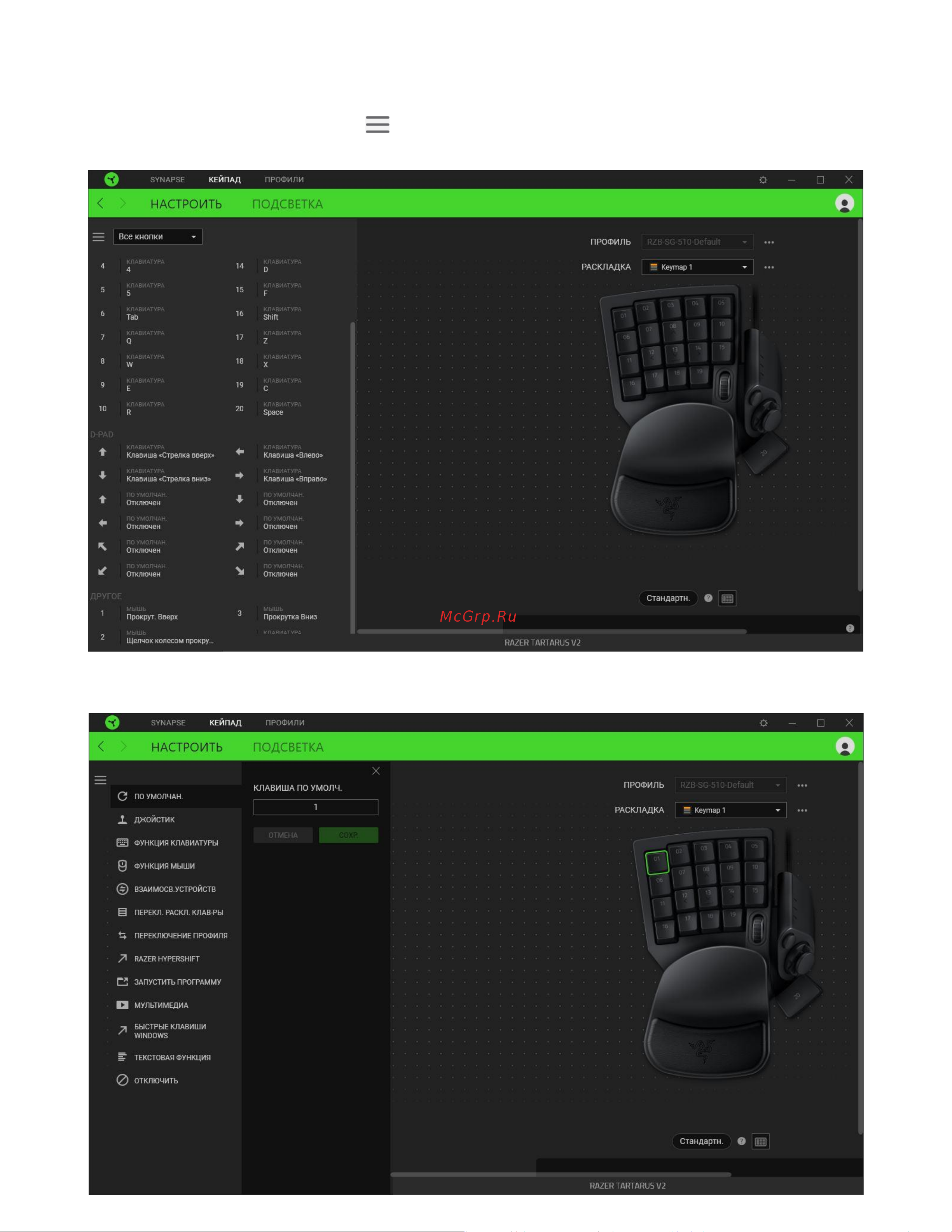 Razer Tartarus V2 Mecha (RZ07-02270100-R3M1) Руководство по эксплуатации онлайн [15/28] 887331