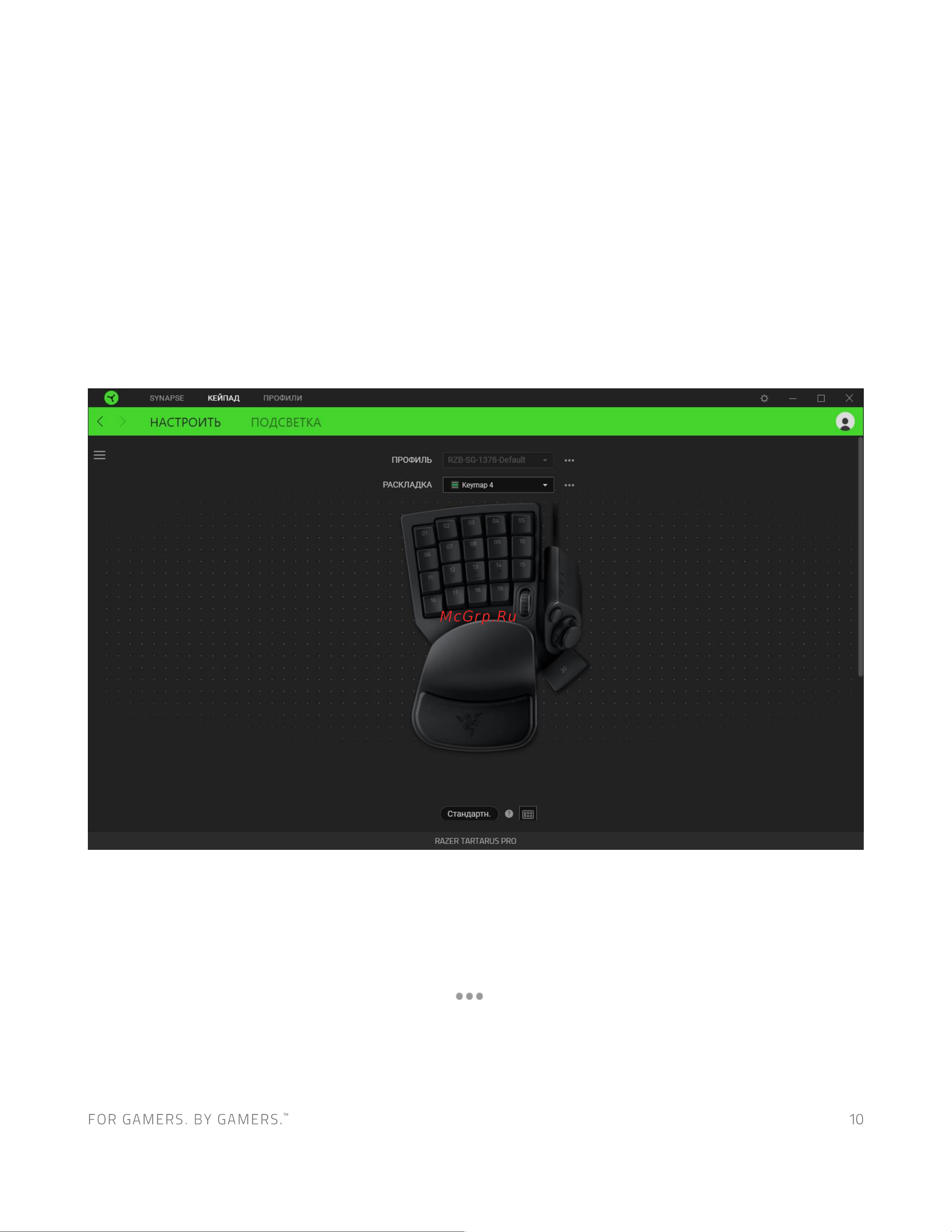 Razer Tartarus Pro (RZ07-03110100-R3M1) Руководство по эксплуатации онлайн [11/27] 887332
