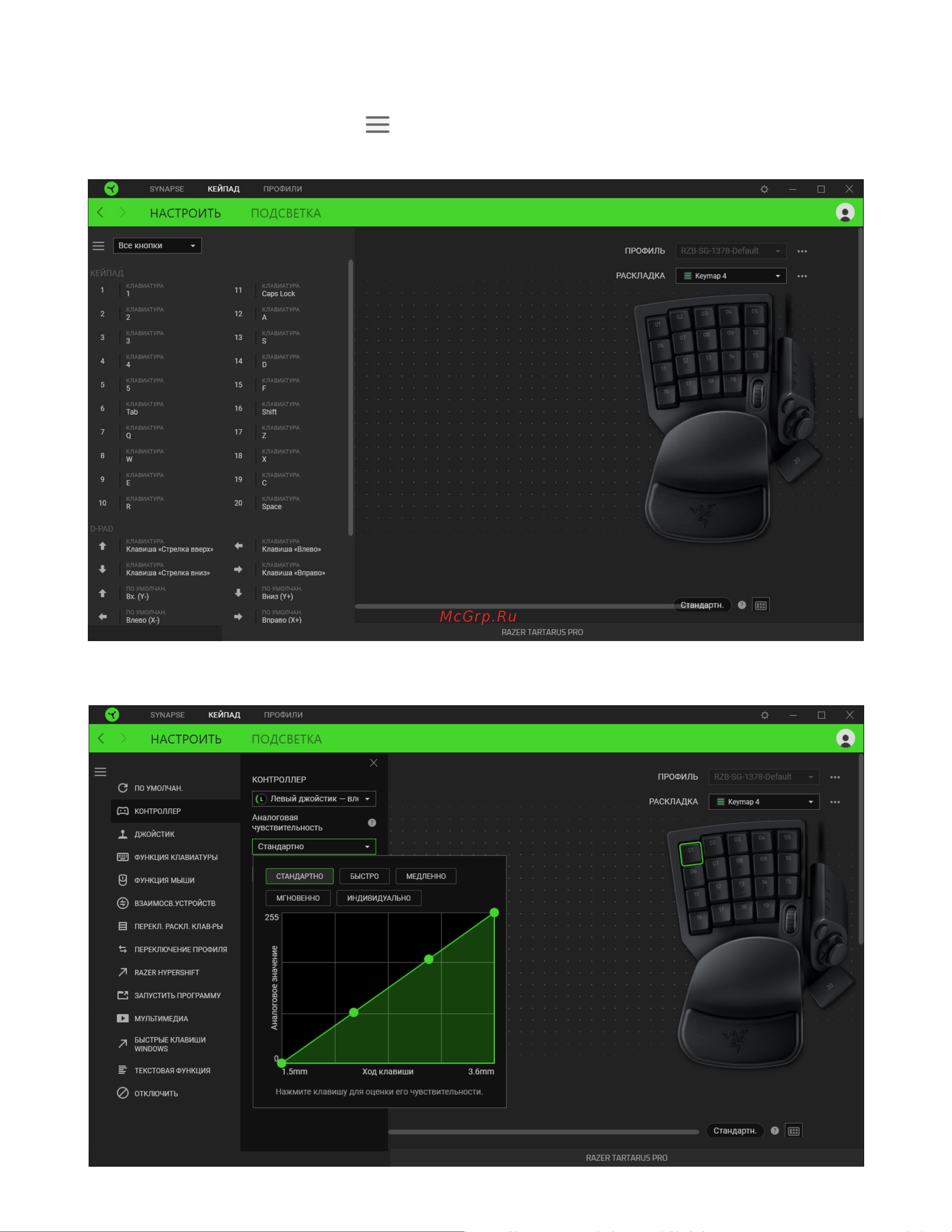 Razer Tartarus Pro (RZ07-03110100-R3M1) Руководство по эксплуатации онлайн [13/27] 887332