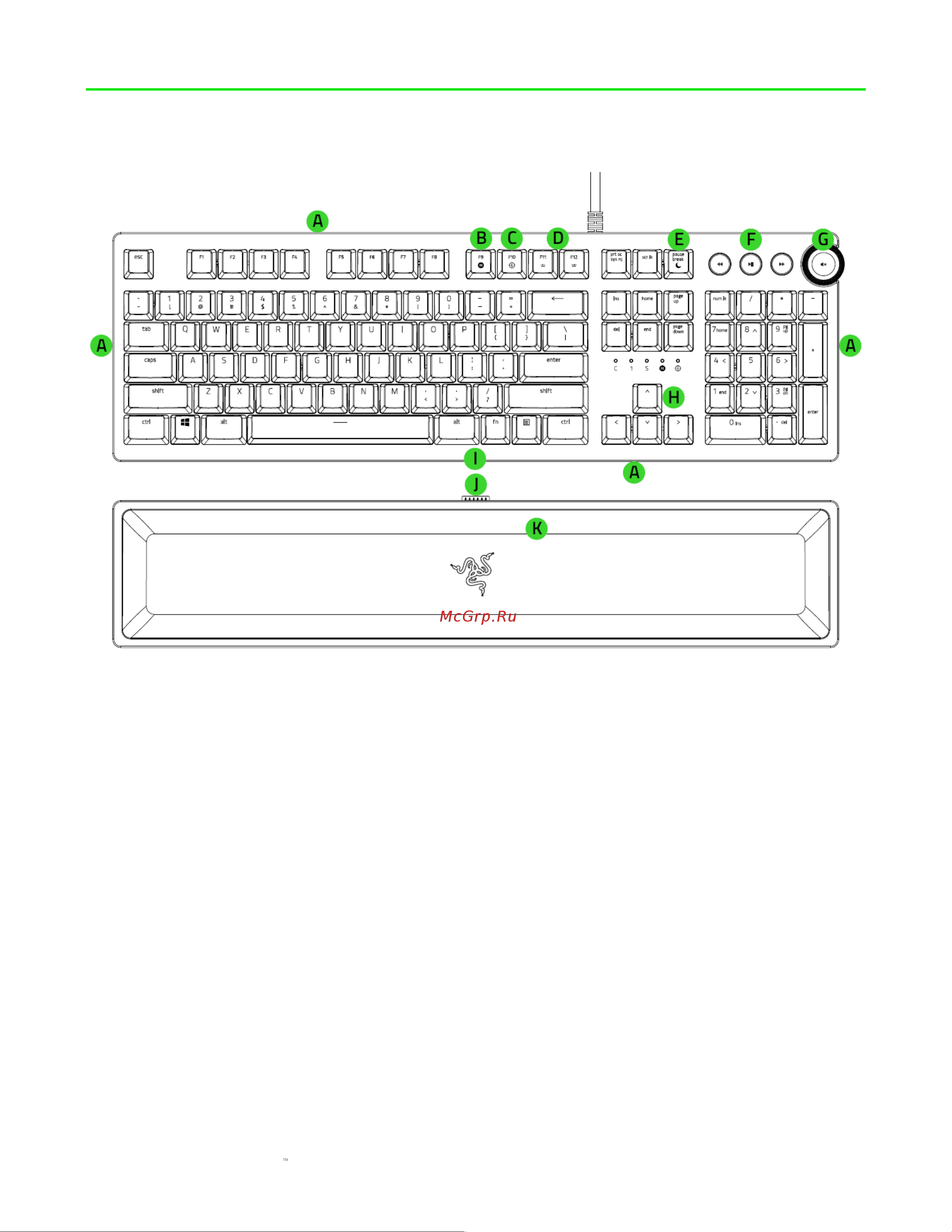 Razer Huntsman Elite (RZ03-01870700-R3R1) Руководство по эксплуатации онлайн [7/40] 887341