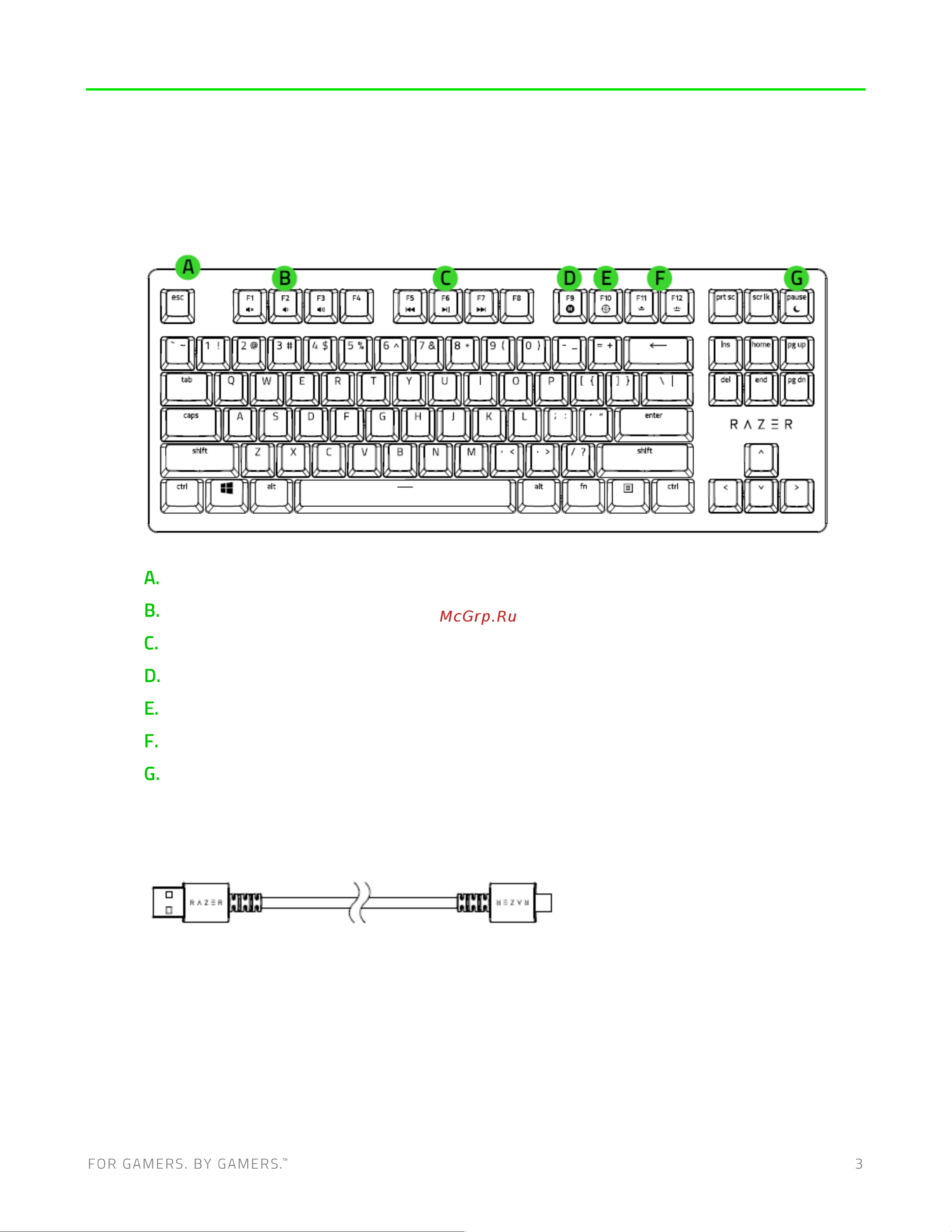 Razer Huntsman Tournament Edition (Red Switch) Руководство по эксплуатации онлайн [4/31] 887342