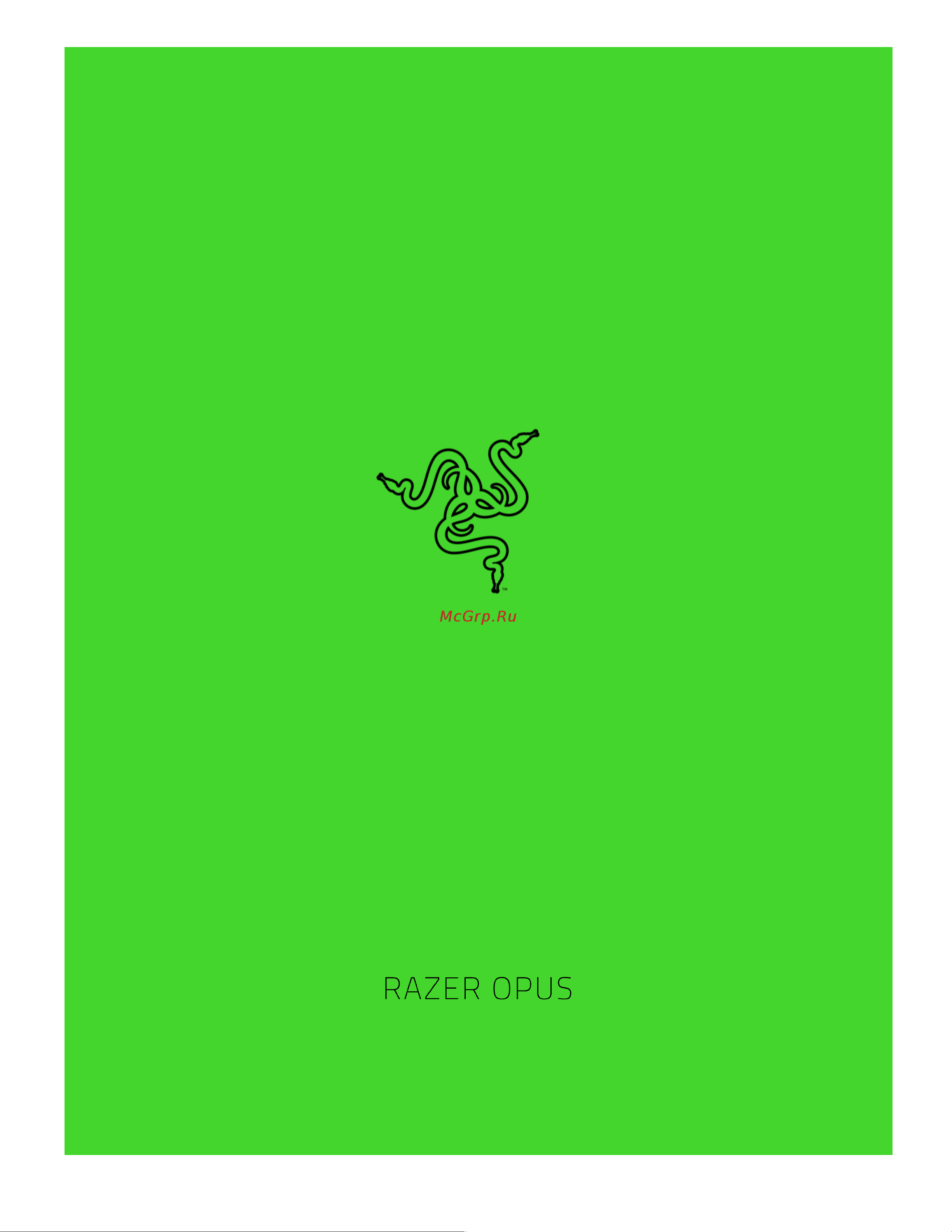 Razer Opus (Late 2020) (RZ04-03430100-R3M1) Руководство по эксплуатации онлайн