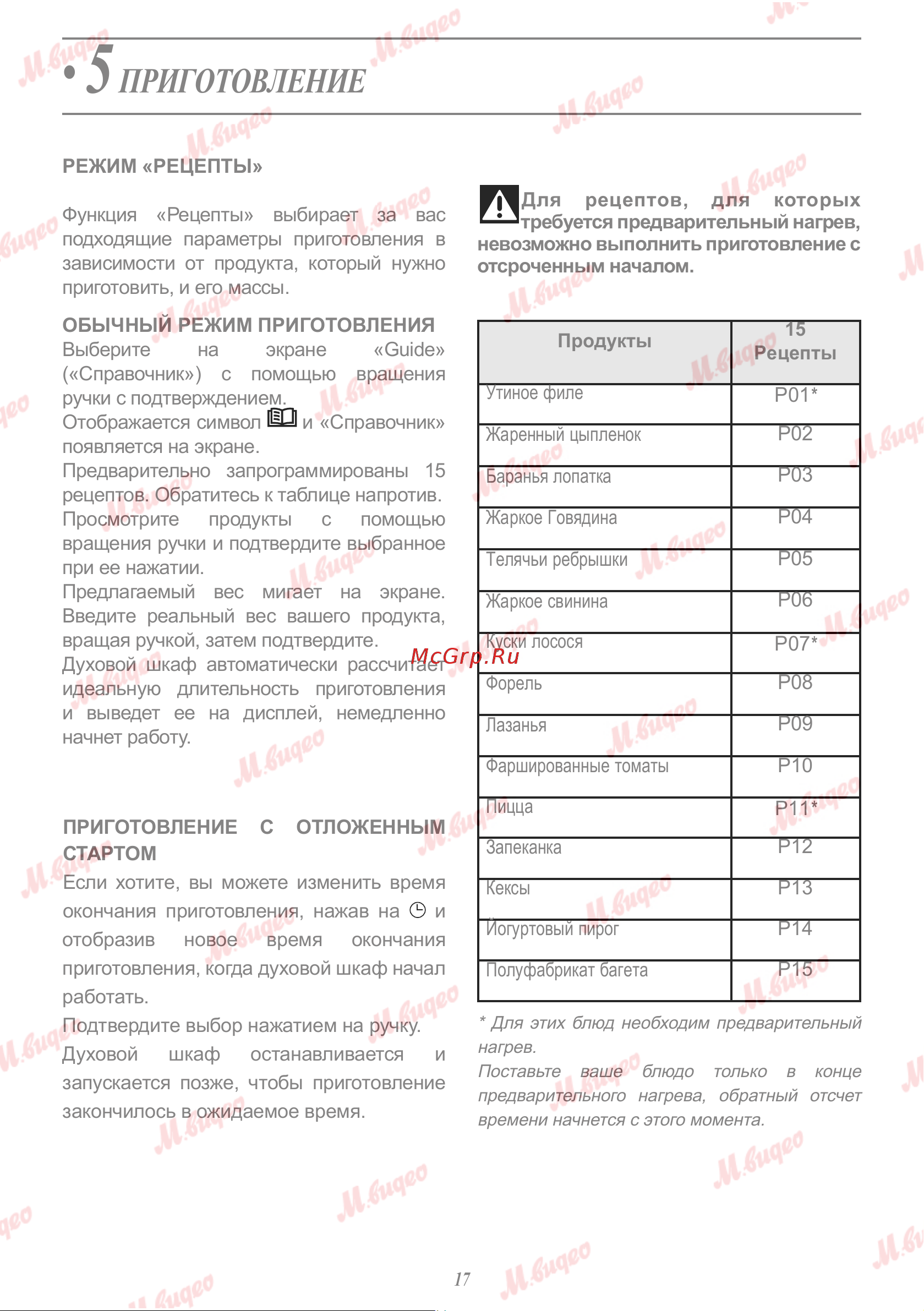 De Dietrich DKP7320A Руководство по эксплуатации онлайн [17/24] 887571
