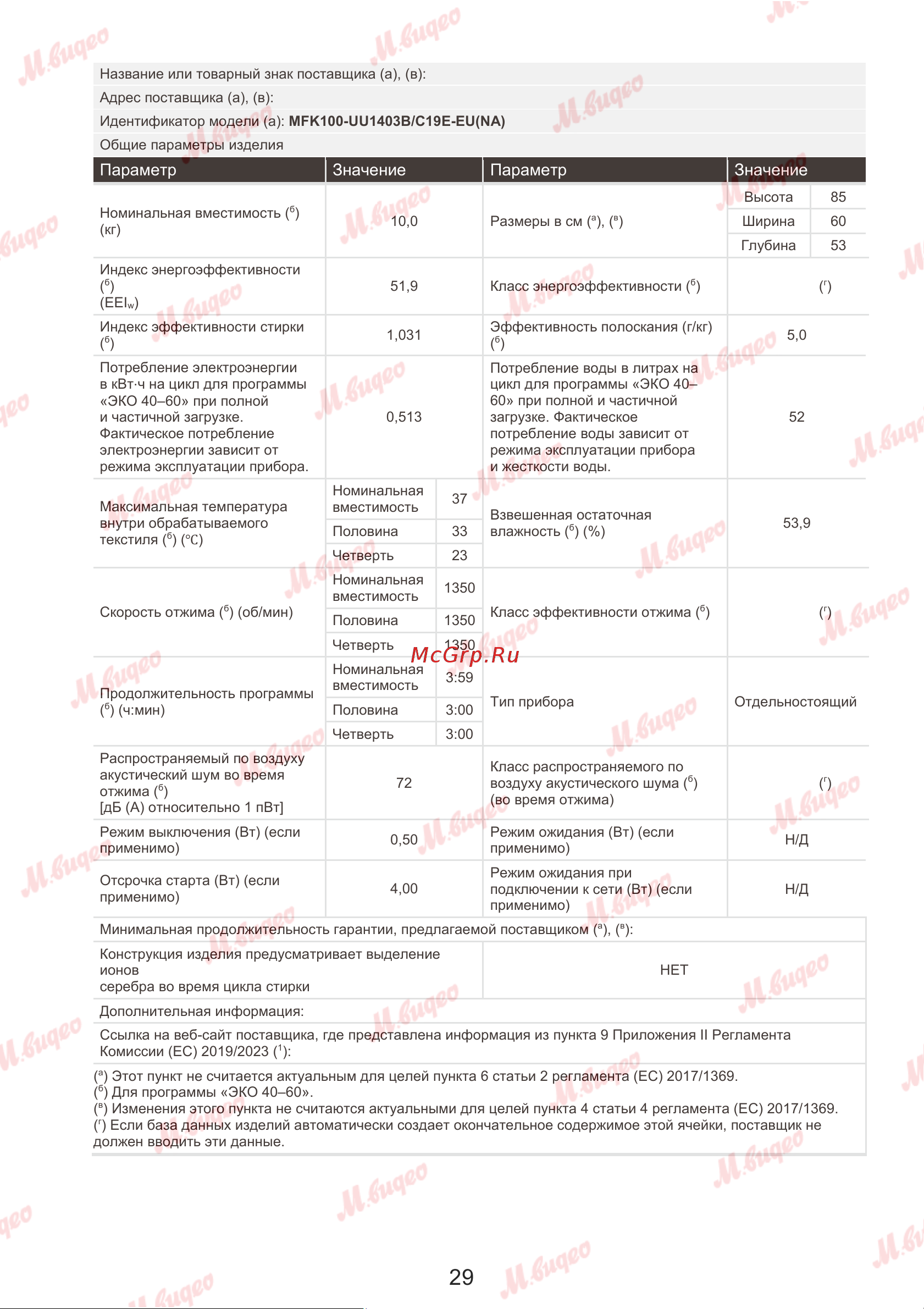 Brandt WFB386QWE Руководство по эксплуатации онлайн [32/39] 893629