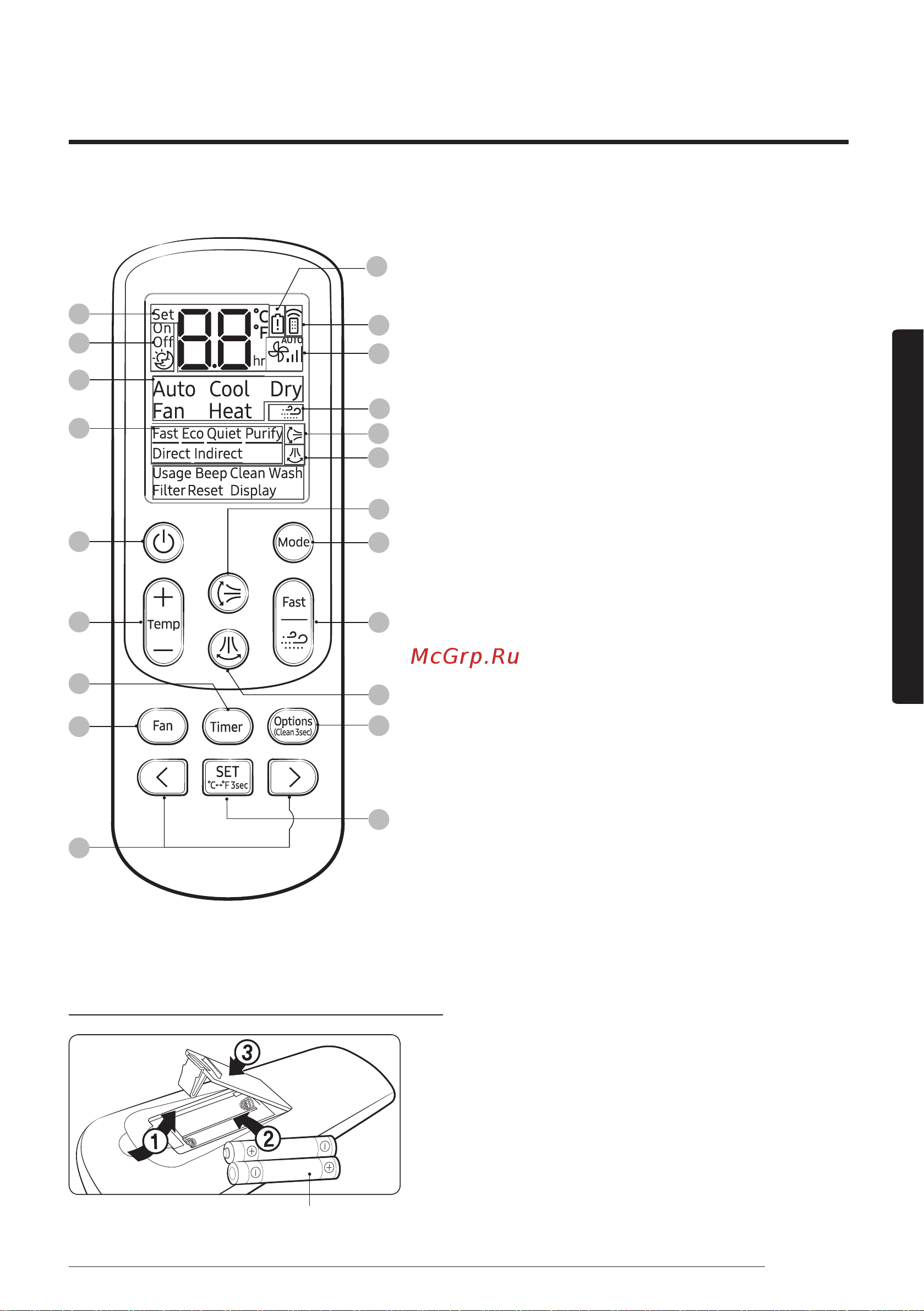 Samsung AR09AXAAAWK Руководство по эксплуатации онлайн [13/49] 887641