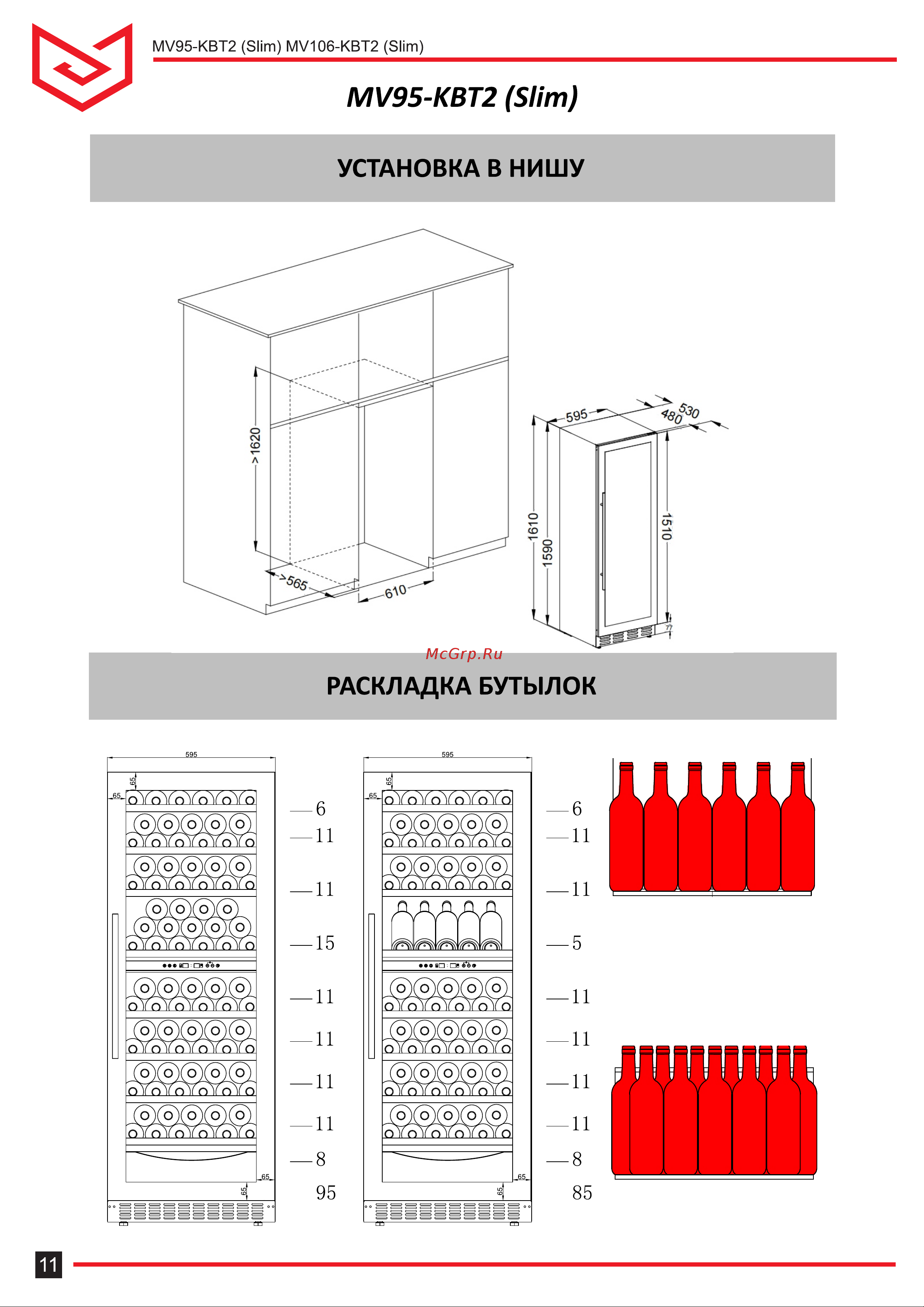 Meyvel MV95-KBT2 (Slim) Руководство по эксплуатации онлайн [11/20] 888758