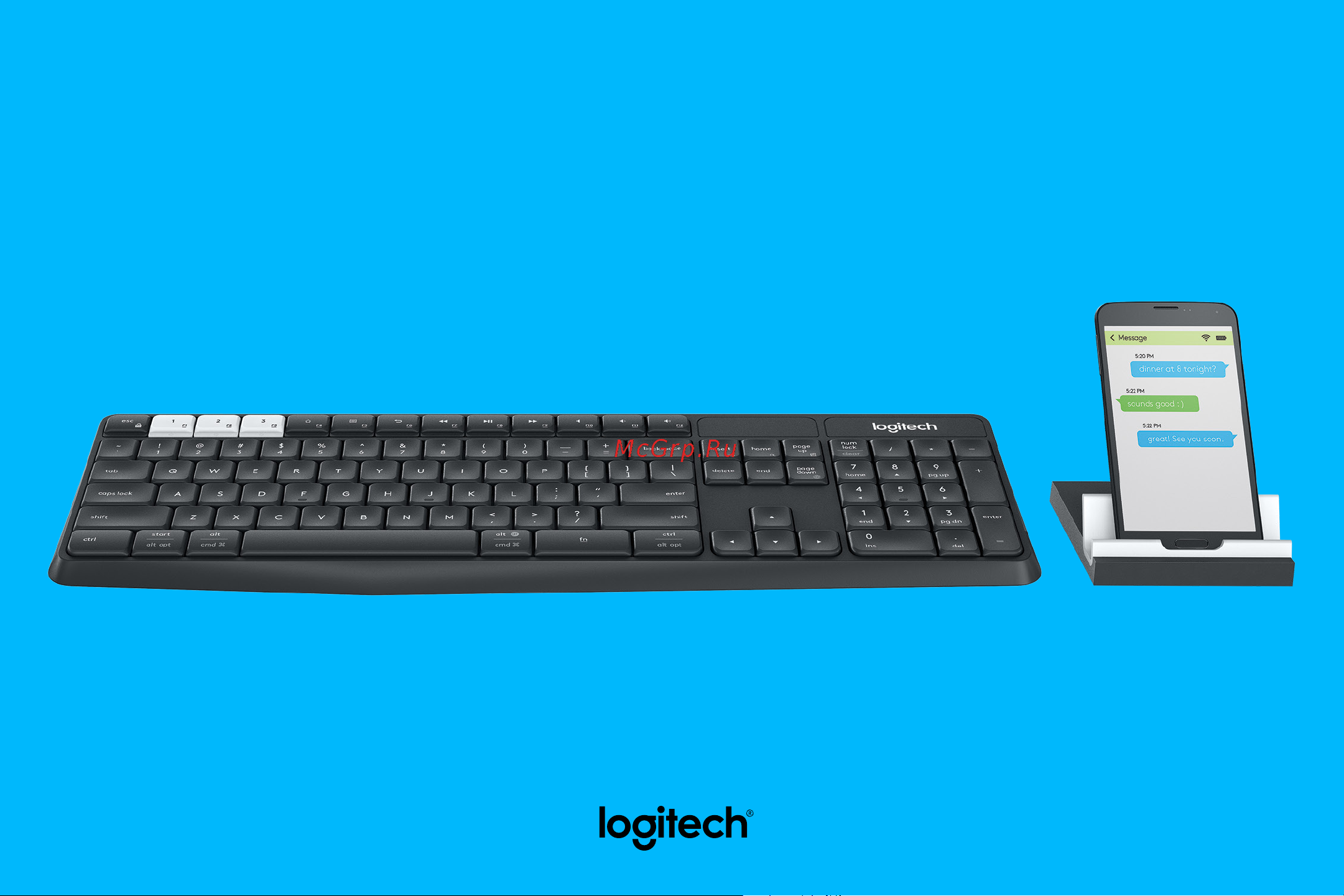 Logitech K375s Multi-Device (русская раскладка) Руководство по эксплуатации онлайн
