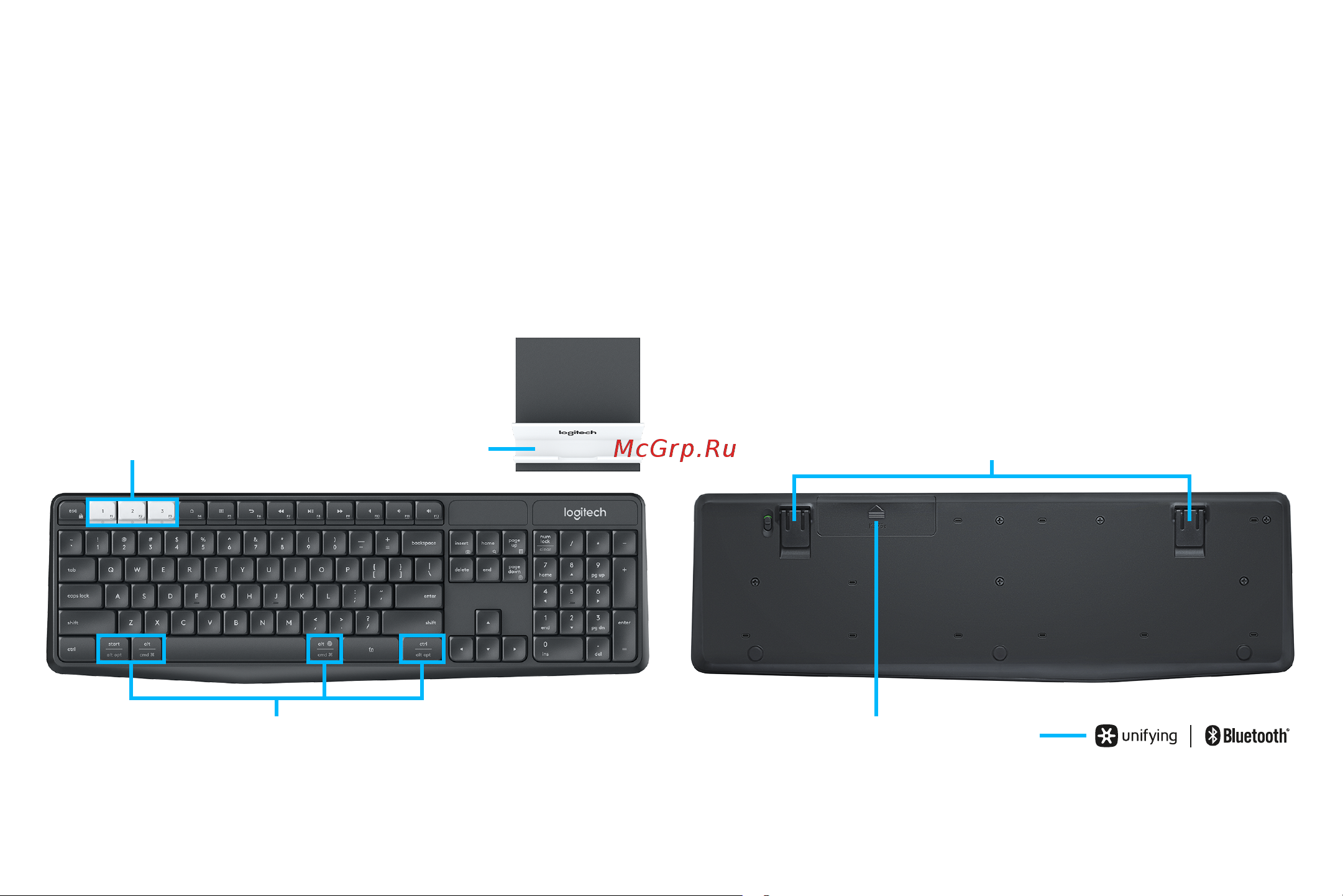 Logitech K375s Multi-Device (русская раскладка) Руководство по эксплуатации онлайн [193/207] 889014