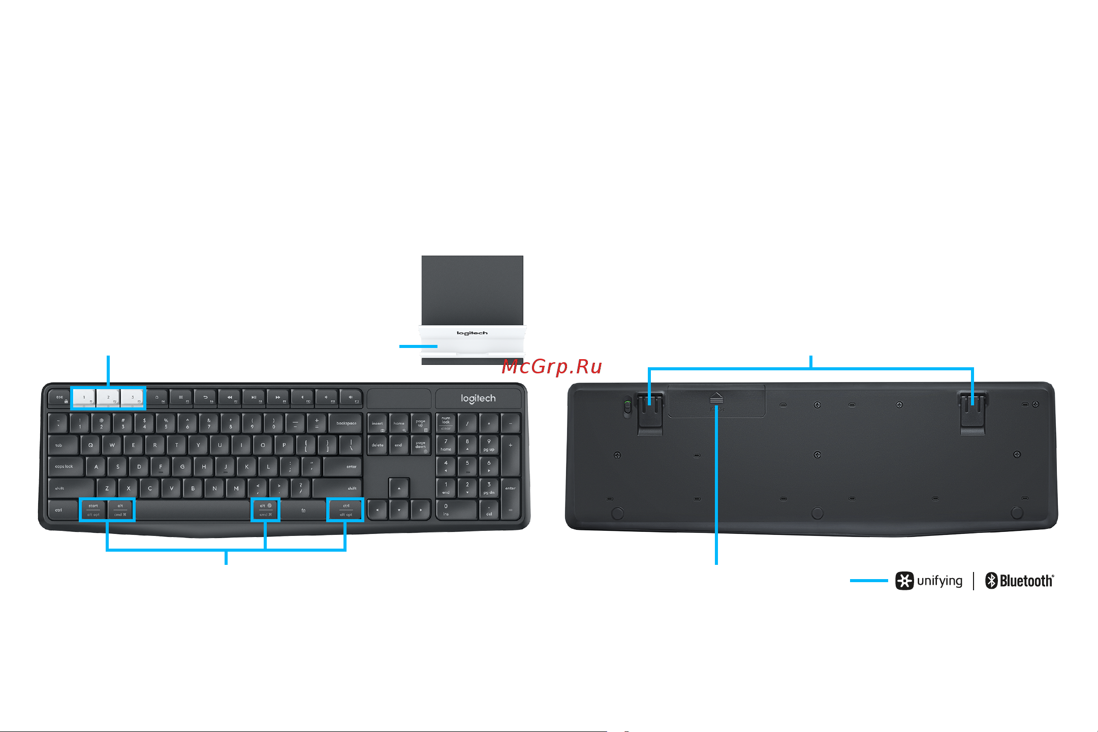 Logitech K375s Multi-Device (русская раскладка) Руководство по эксплуатации онлайн [200/207] 889014