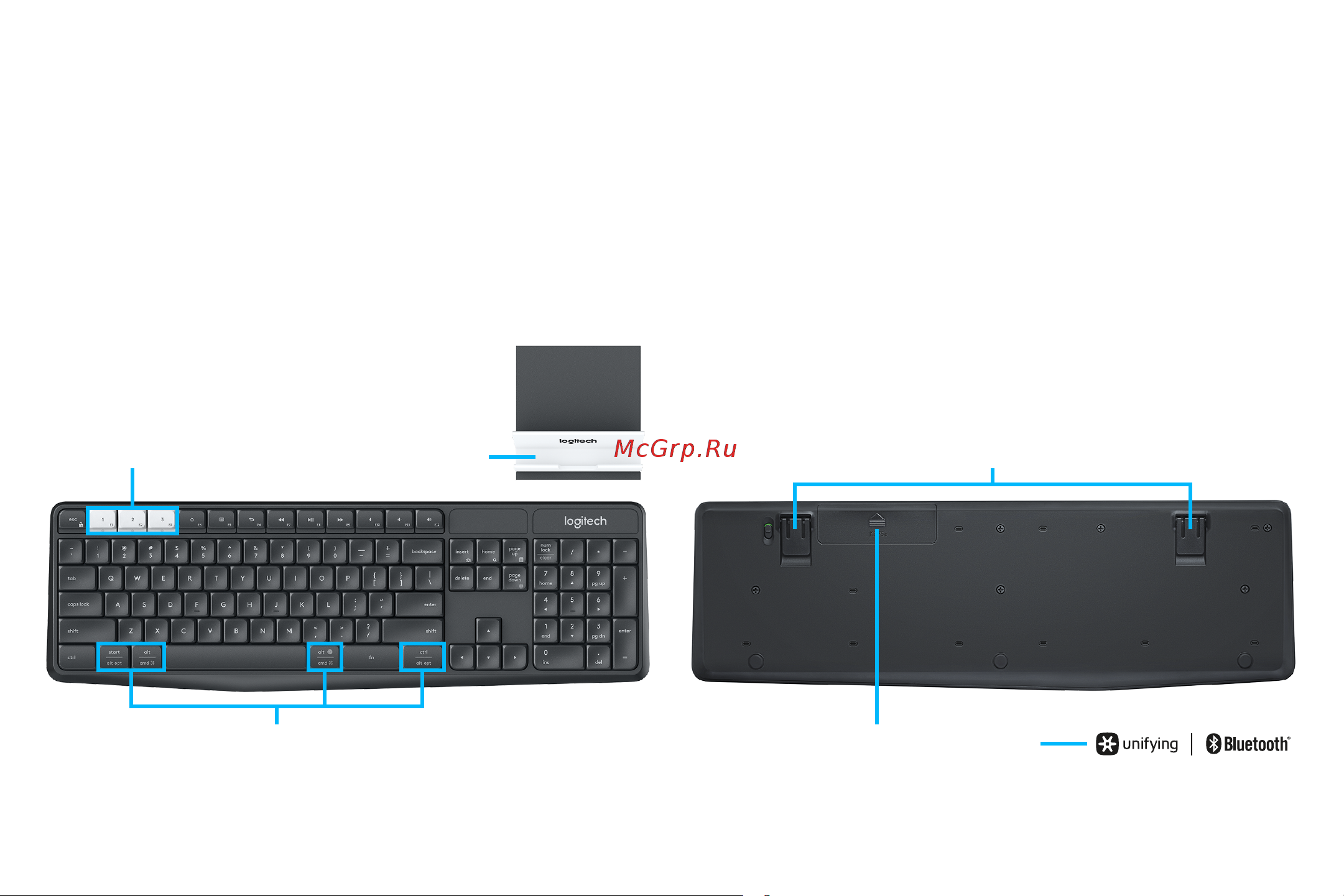 Logitech K375s Multi-Device (русская раскладка) Руководство по эксплуатации онлайн [60/207] 889014