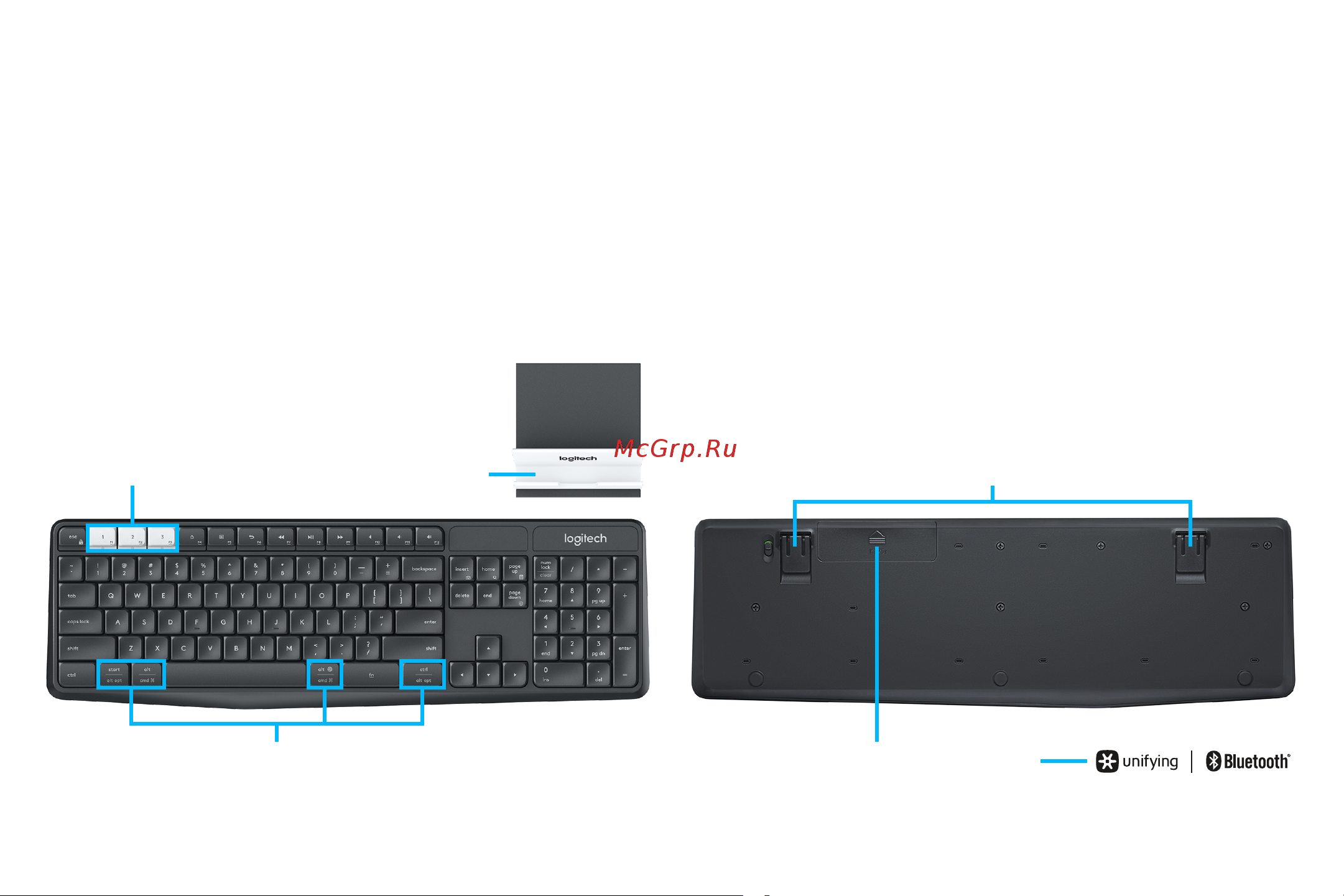 Logitech K375s Multi-Device (русская раскладка) Руководство по эксплуатации онлайн [74/207] 889014