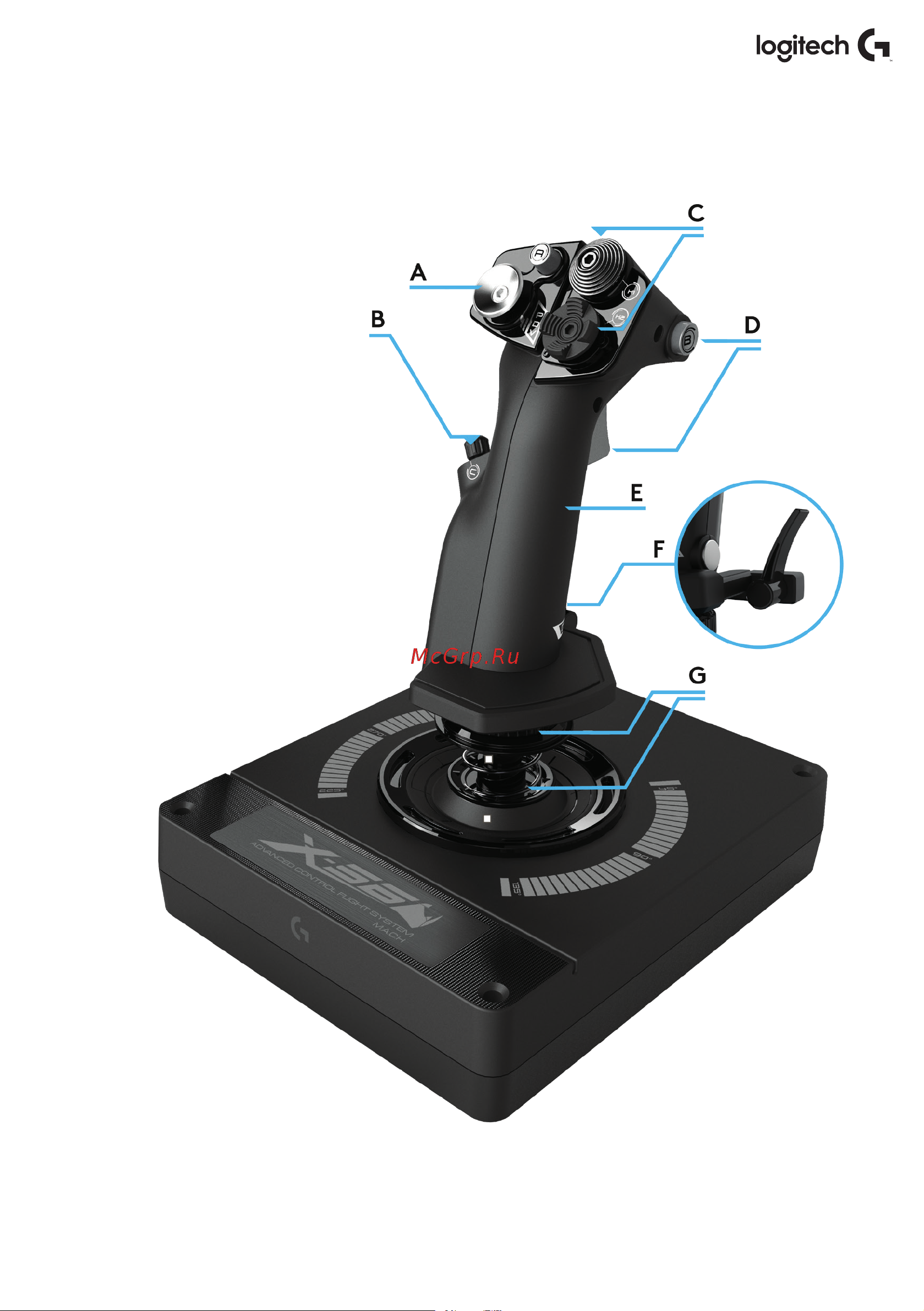 Logitech G X56 H.O.T.A.S. Руководство по эксплуатации онлайн [2/22] 889071