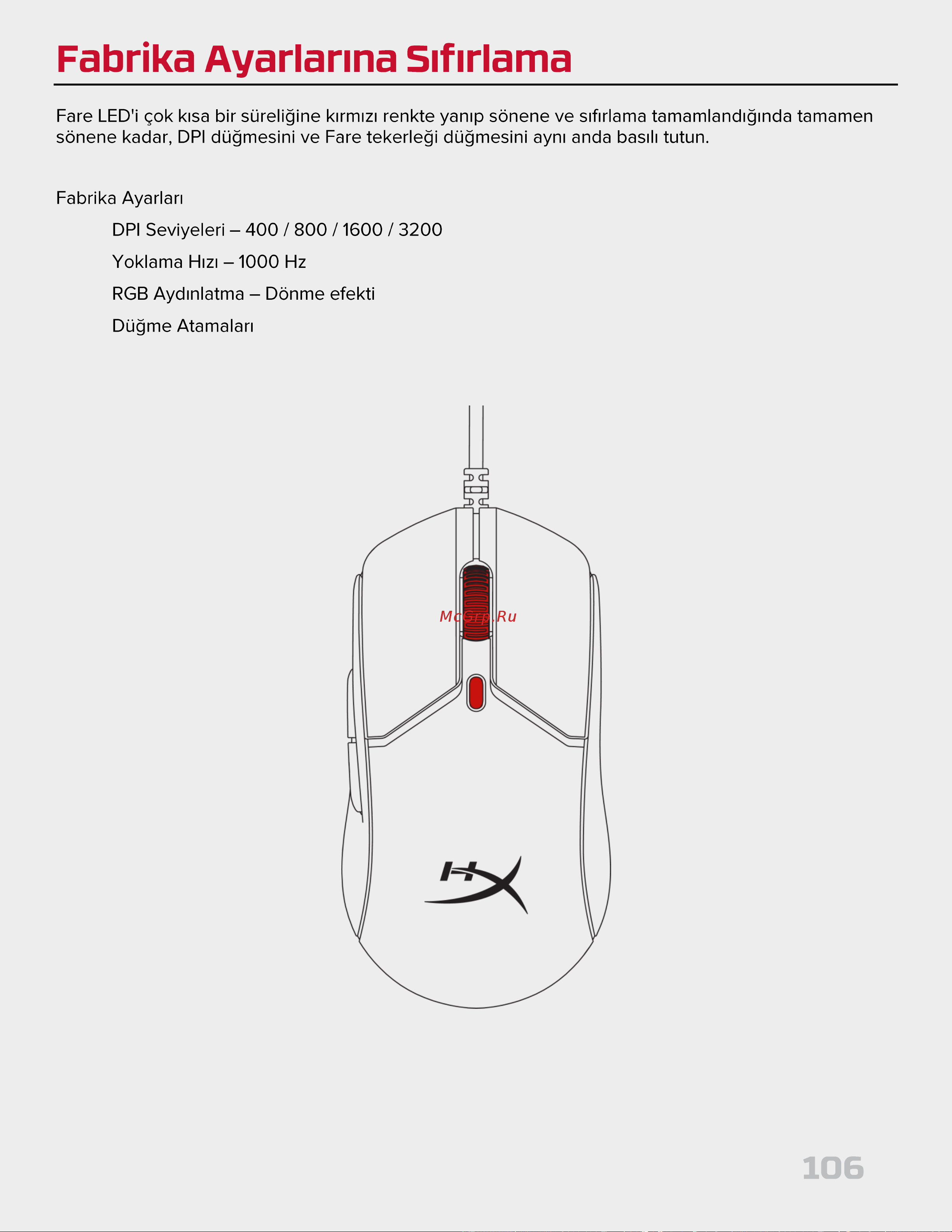 HyperX Pulsefire Haste 2 Black Руководство по эксплуатации онлайн [106/194] 889080