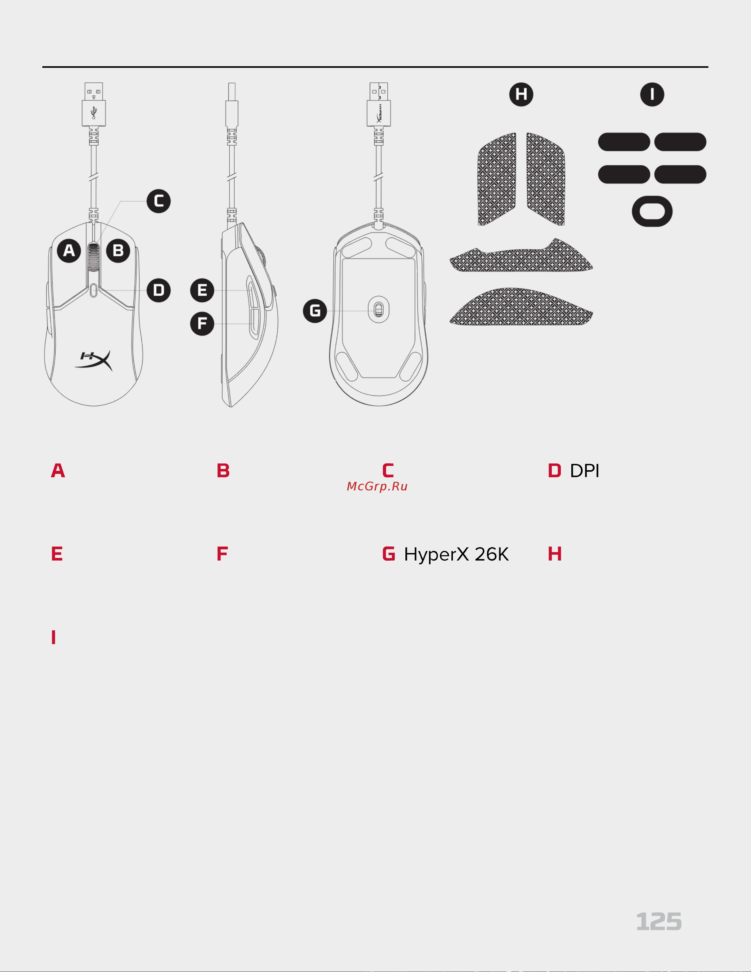 HyperX Pulsefire Haste 2 Black Руководство по эксплуатации онлайн [125/194] 889080