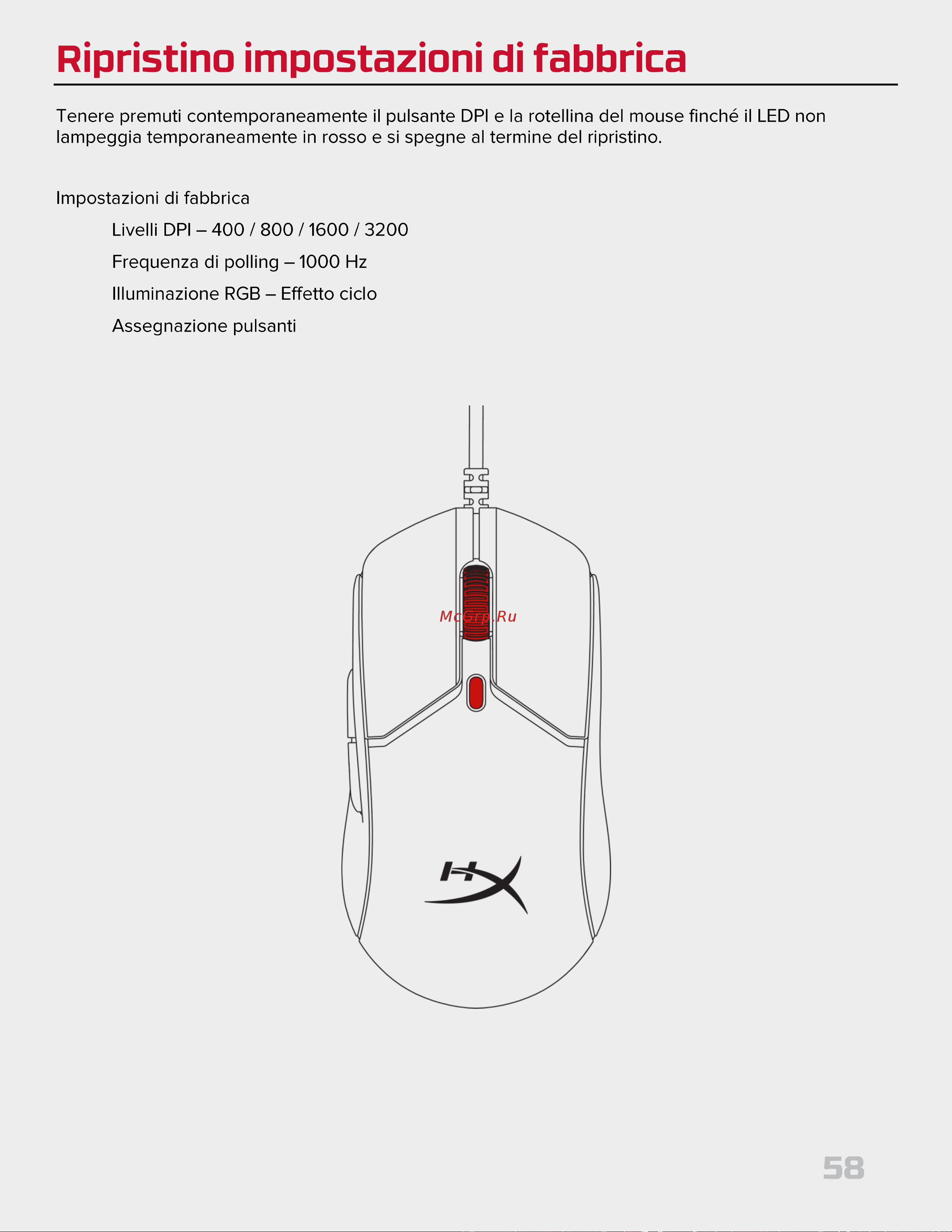 HyperX Pulsefire Haste 2 Black Руководство по эксплуатации онлайн [58/194] 889080