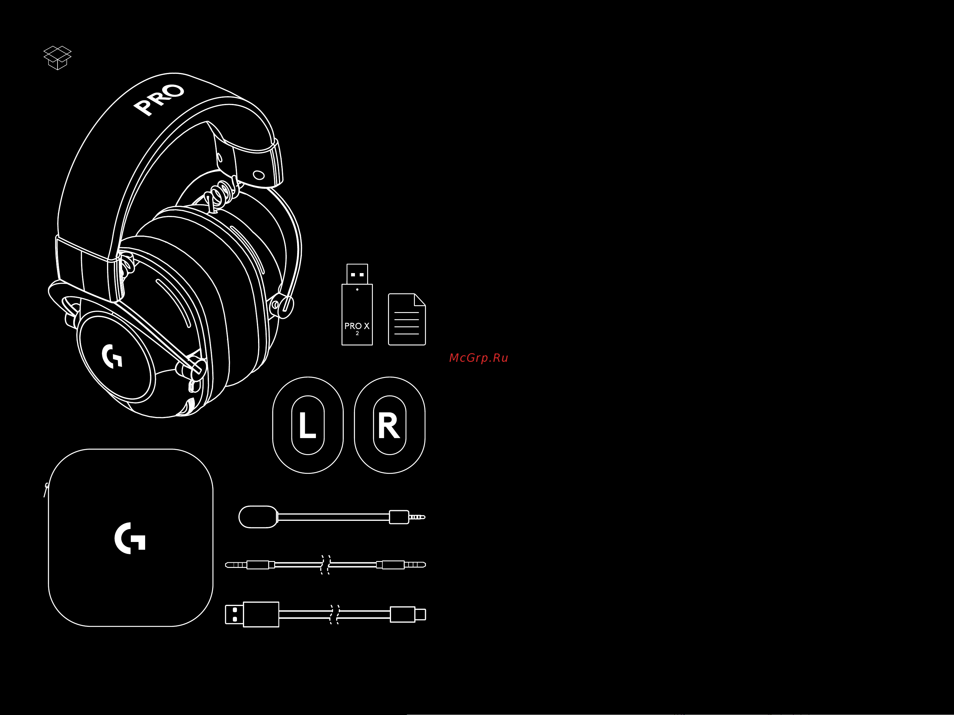 Logitech G PRO X 2 Wireless Black Руководство по эксплуатации онлайн [2/380] 889142
