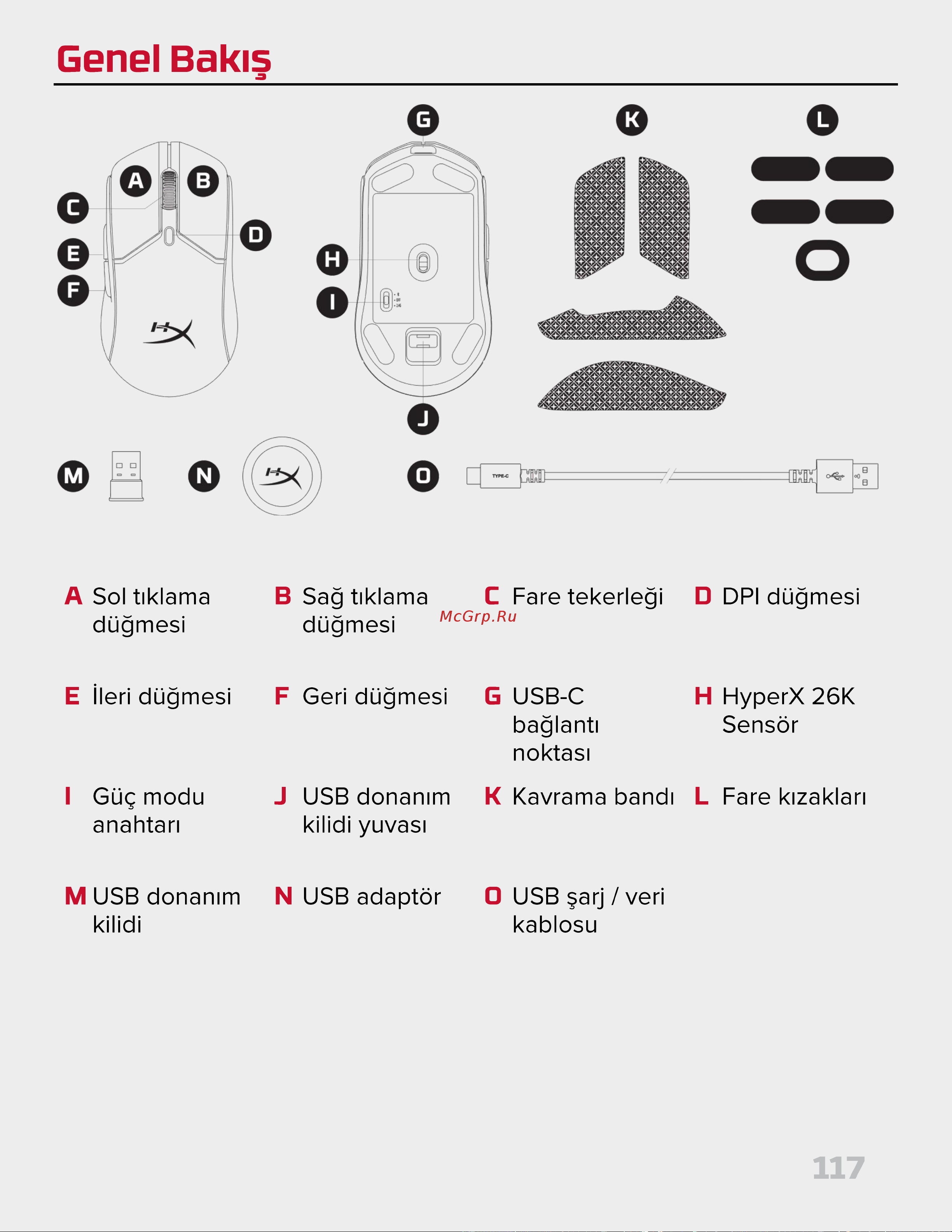 HyperX Pulsefire Haste 2 Wireless Black Руководство по эксплуатации онлайн [117/226] 889100