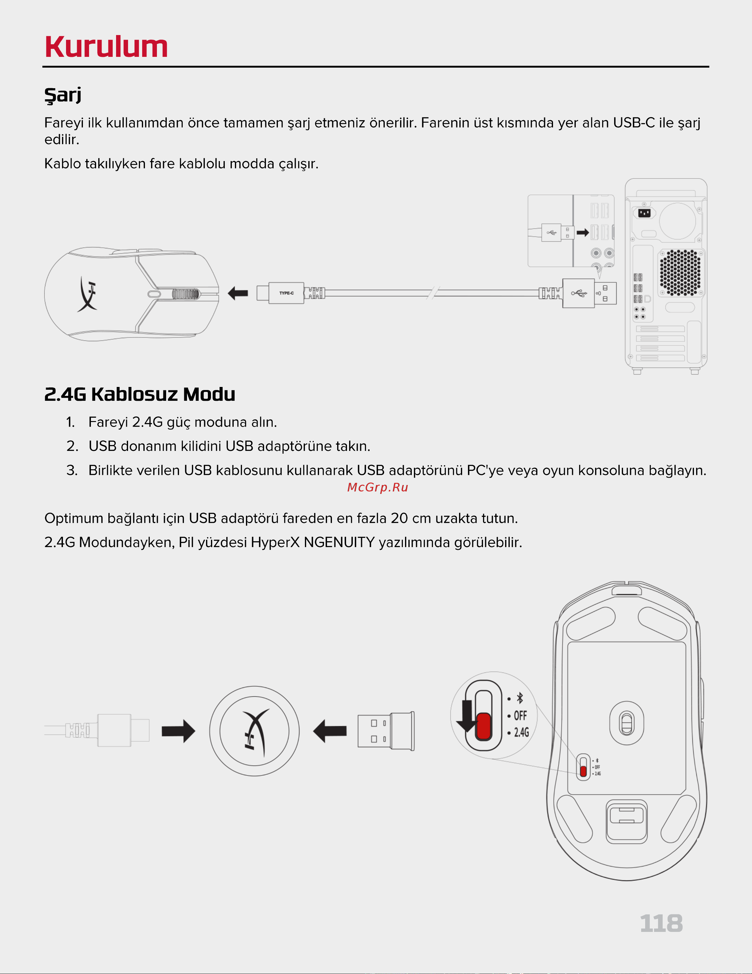 HyperX Pulsefire Haste 2 Wireless Black Руководство по эксплуатации онлайн [118/226] 889100