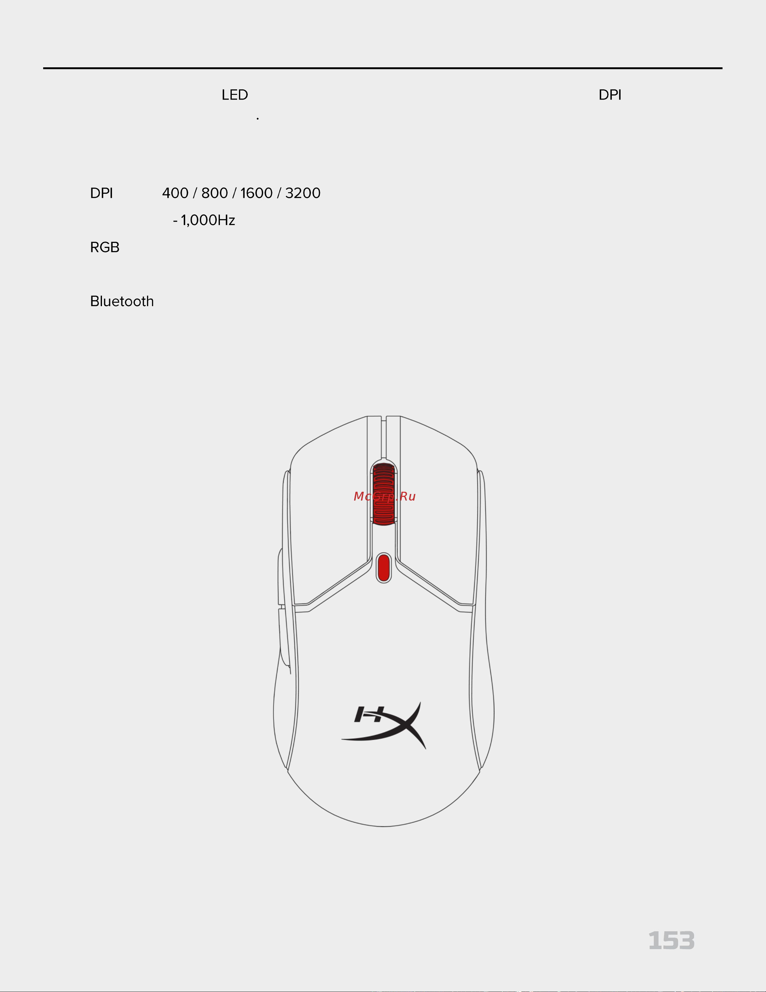 HyperX Pulsefire Haste 2 Wireless Black Руководство по эксплуатации онлайн [153/226] 889100
