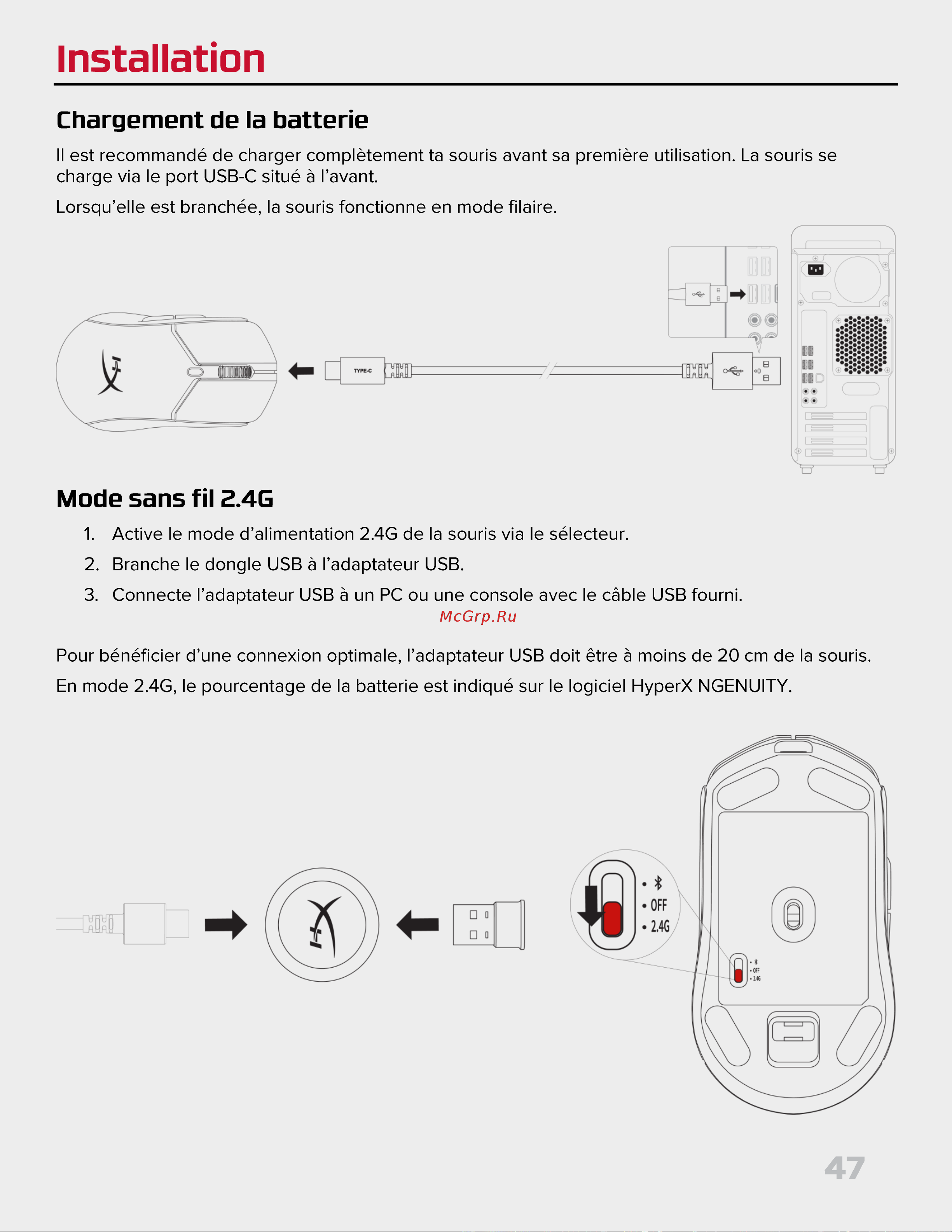 HyperX Pulsefire Haste 2 Wireless Black Руководство по эксплуатации онлайн [47/226] 889100